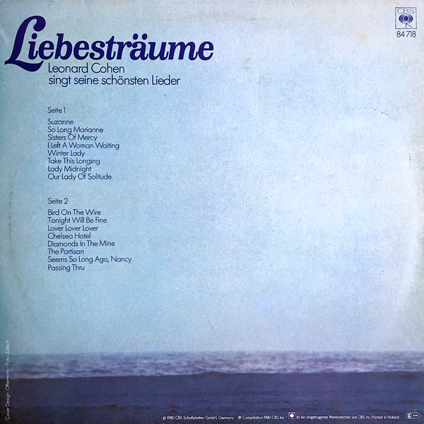 Leonard Cohen – Liebesträume – Disc VINIL LP VG - imagine 3