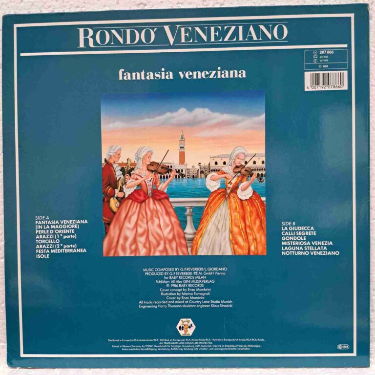 Rondo Veneziano – Fantasia Veneziana – Disc Vinil LP VG+ - imagine 3