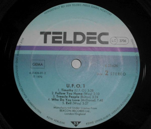 UFO – UFO 1 - Disc Vinil LP VG- - imagine 2