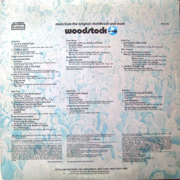 Woodstock - Music From The Original Soundtrack And More - Jimi Hendrix, Sha-Na-Na Joe Cocker, Joan Baez - Disc Vinil 3LP VG+ - imagine 2