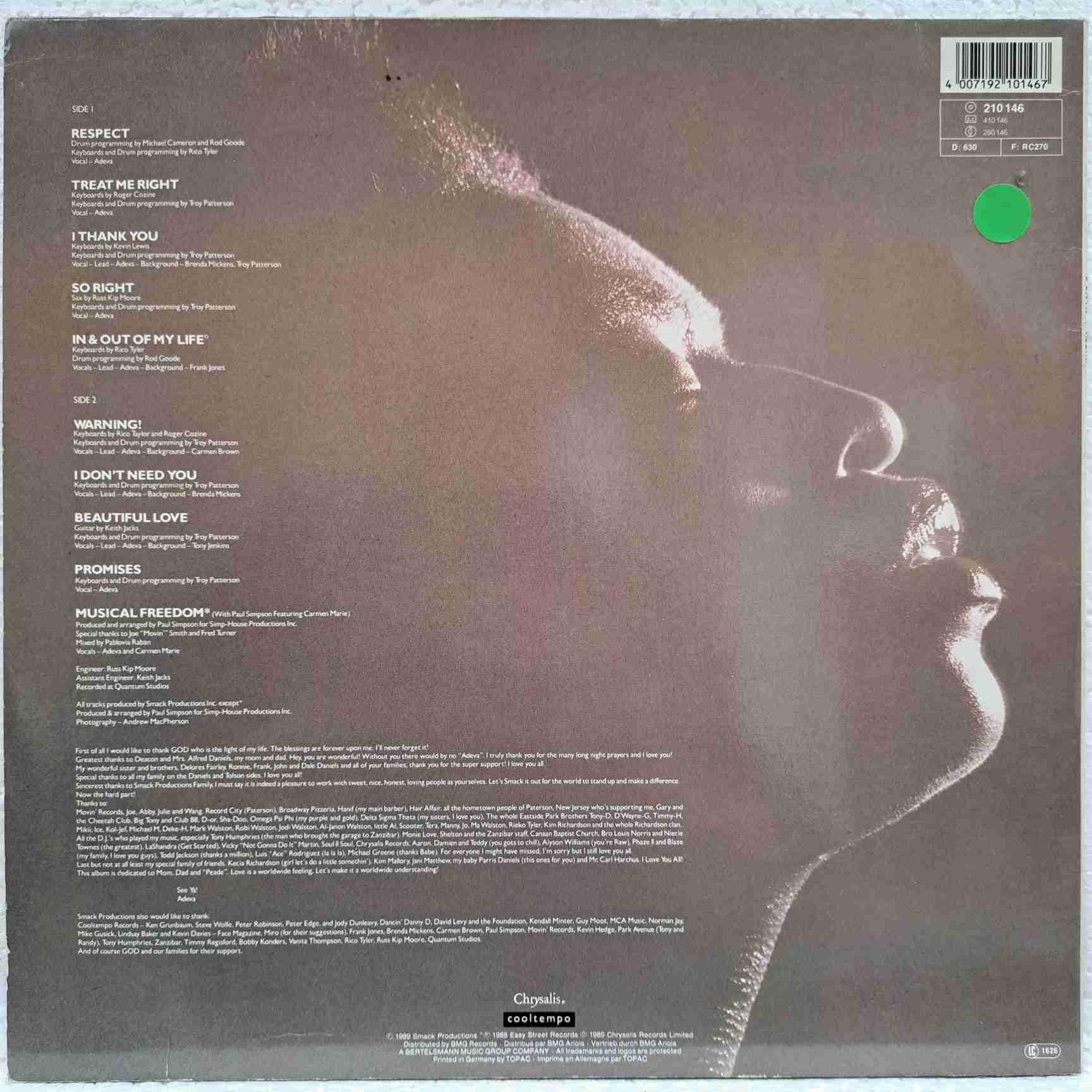 Adeva – Adeva! - Disc VINIL LP VG VG+ - imagine 3
