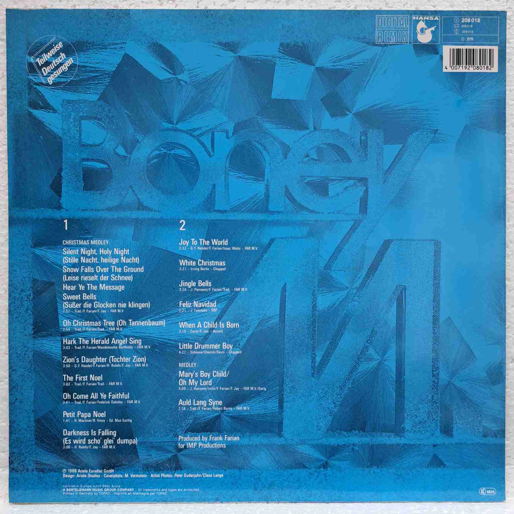 Boney M. – The 20 Greatest Christmas Songs - Disc VINIL LP VG - imagine 3