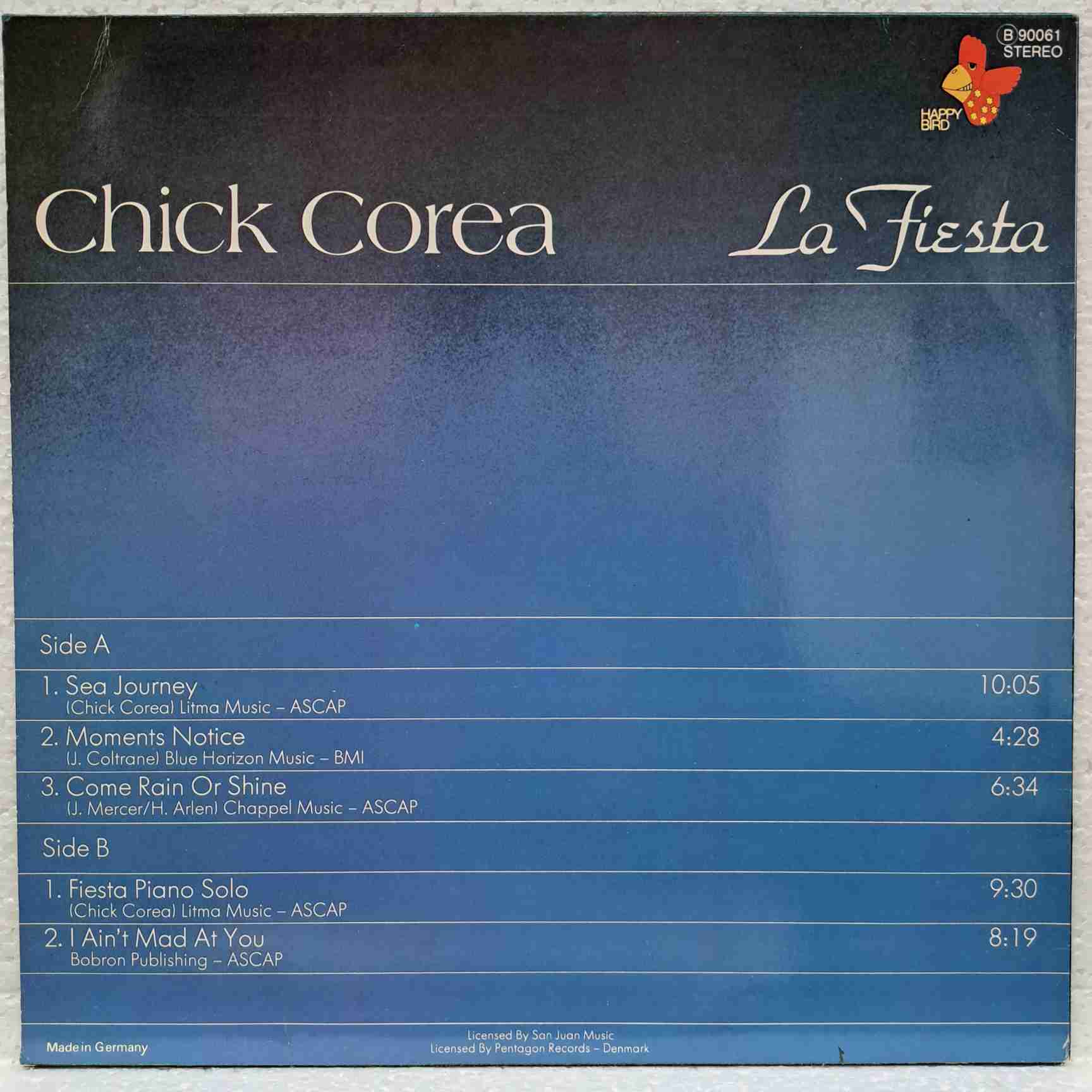 Chick Corea – La Fiesta - Disc VINIL LP VG VG+ - imagine 3