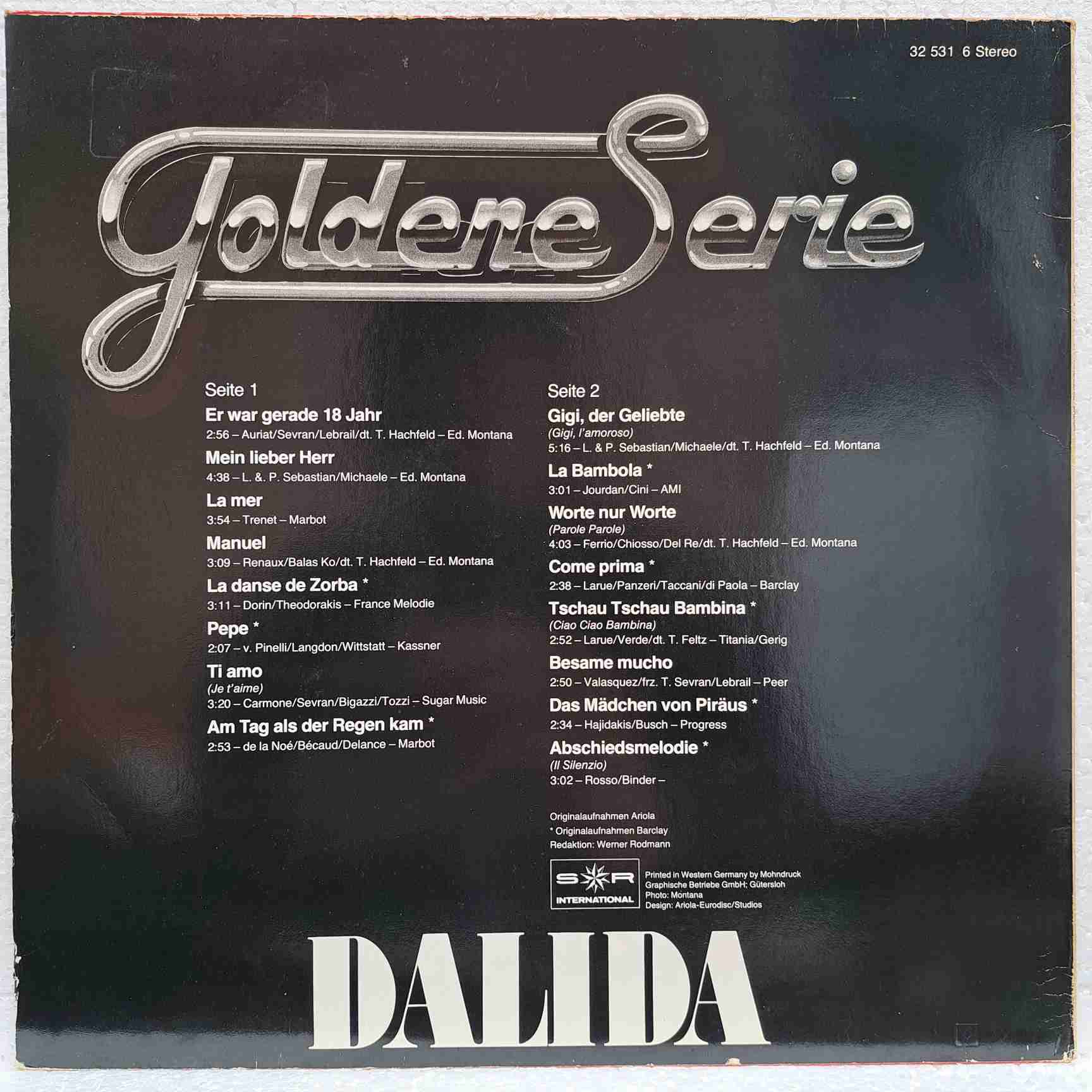 Dalida – Goldene Serie - Disc VINIL LP VG+ - imagine 3