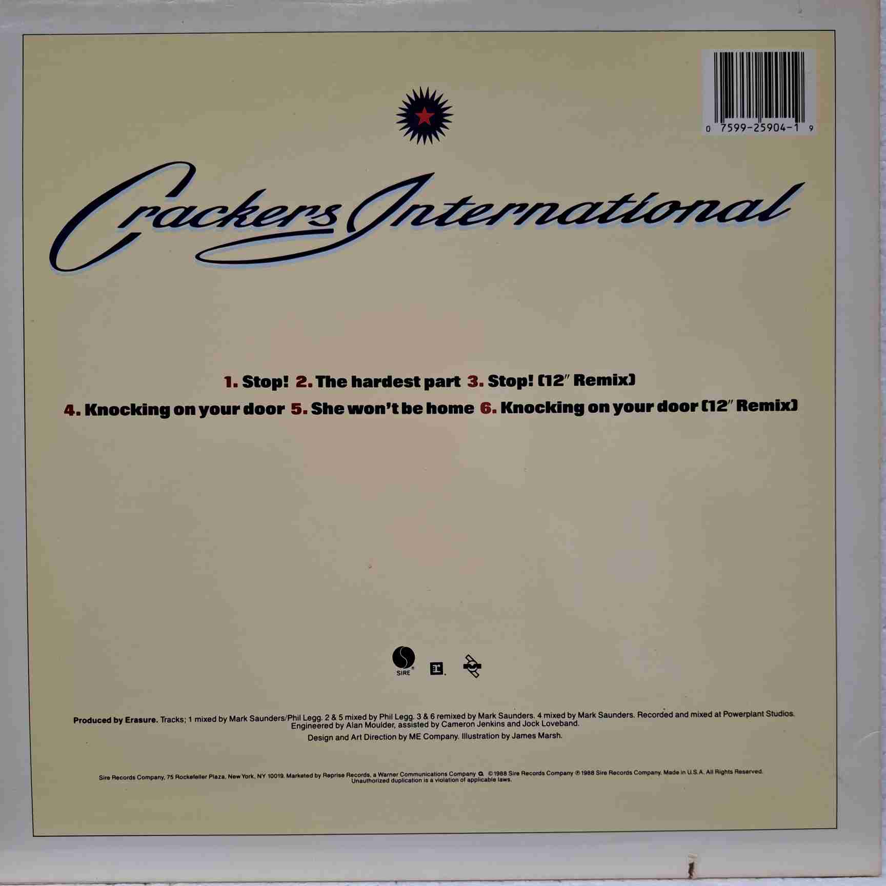 Erasure – Crackers International - Disc VINIL LP VG+ - imagine 3