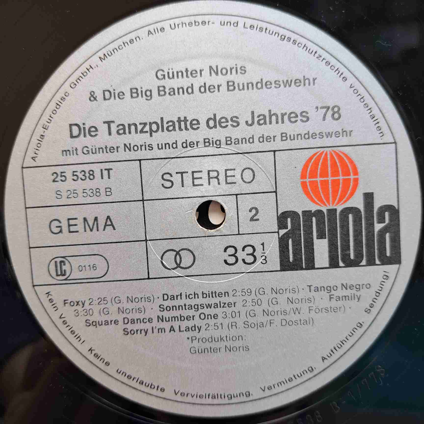 Günter Noris Und Die Big Band Der Bundeswehr – Die Tanzplatte Des Jahres '78 - Disc VINIL LP VG+ - imagine 3