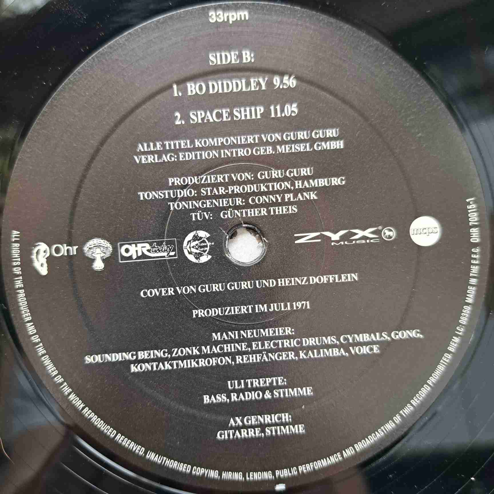 Guru Guru – Hinten - Disc VINIL LP EX - imagine 2