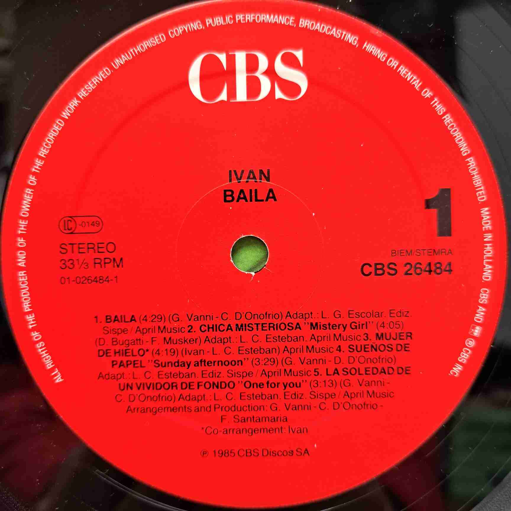 Ivan – Baila - Disc VINIL LP EX - imagine 2
