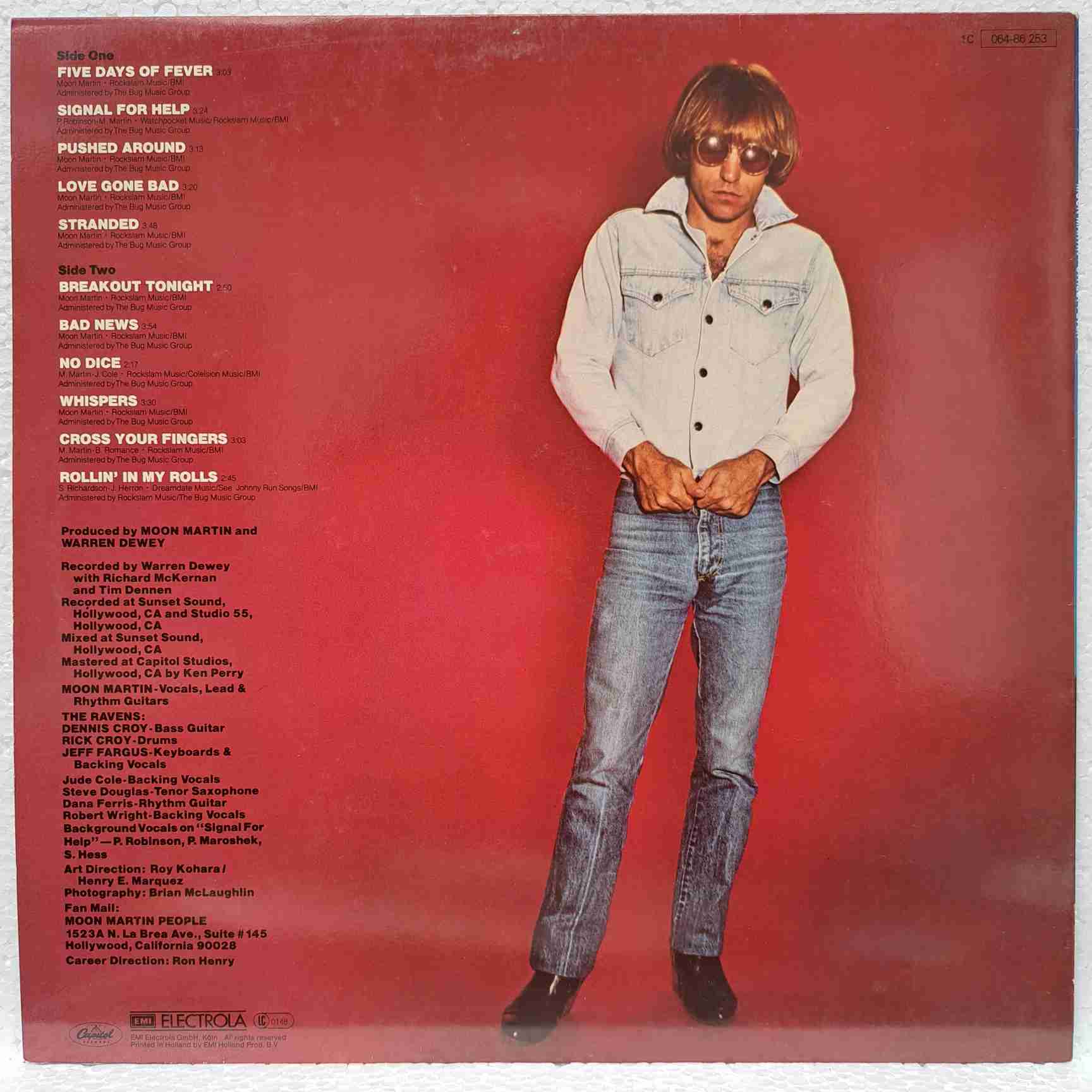 Moon Martin – Street Fever - Disc VINIL LP VG+ - imagine 3