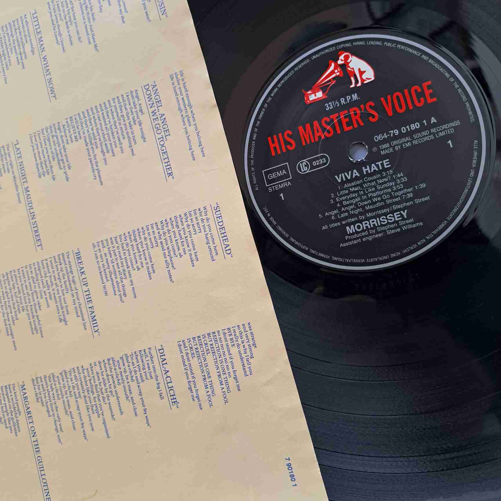 Morrissey – Viva Hate - Disc VINIL LP VG+ - imagine 2