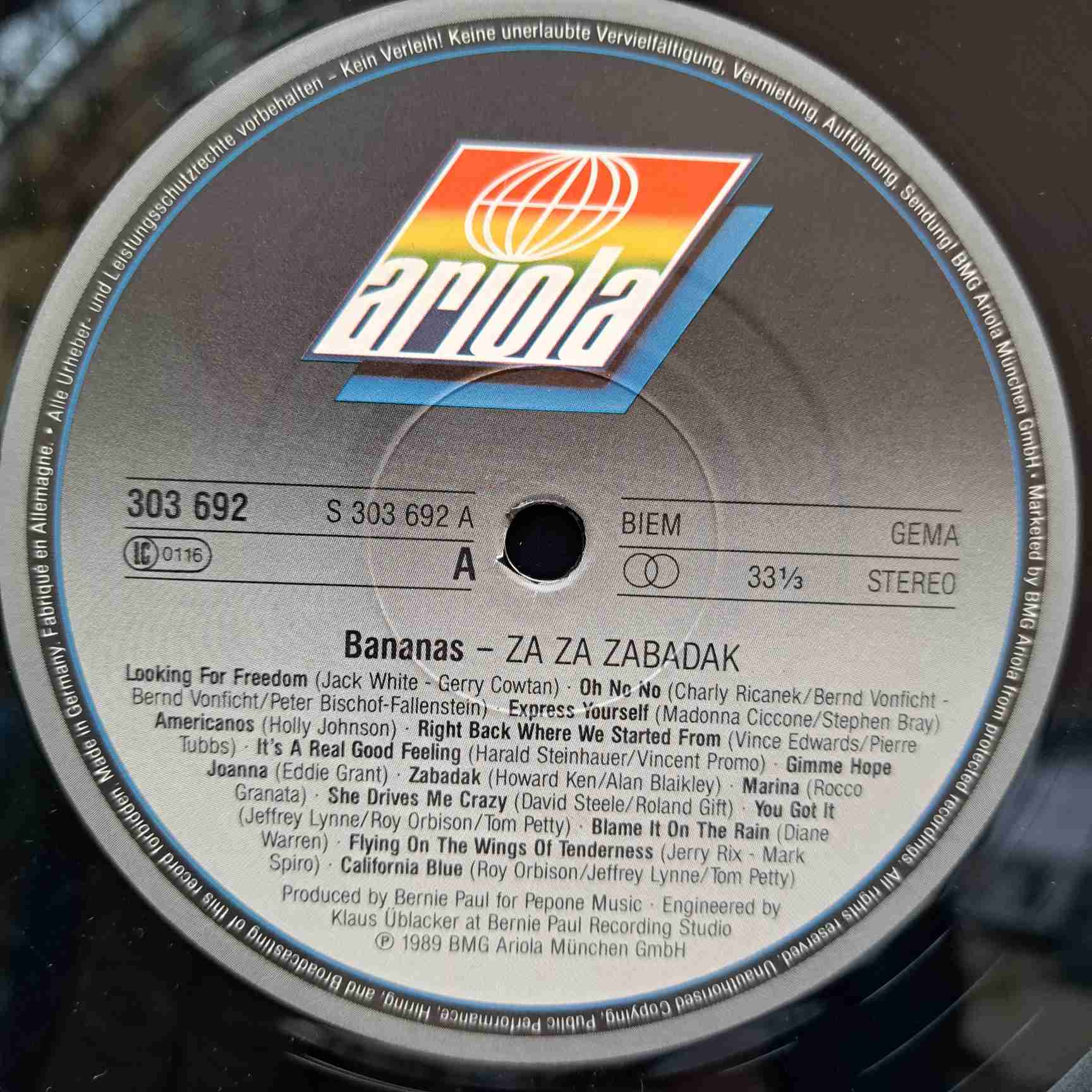 Original Bananas – Za Za Zabadak - Disc VINIL 2LP VG+ - imagine 2