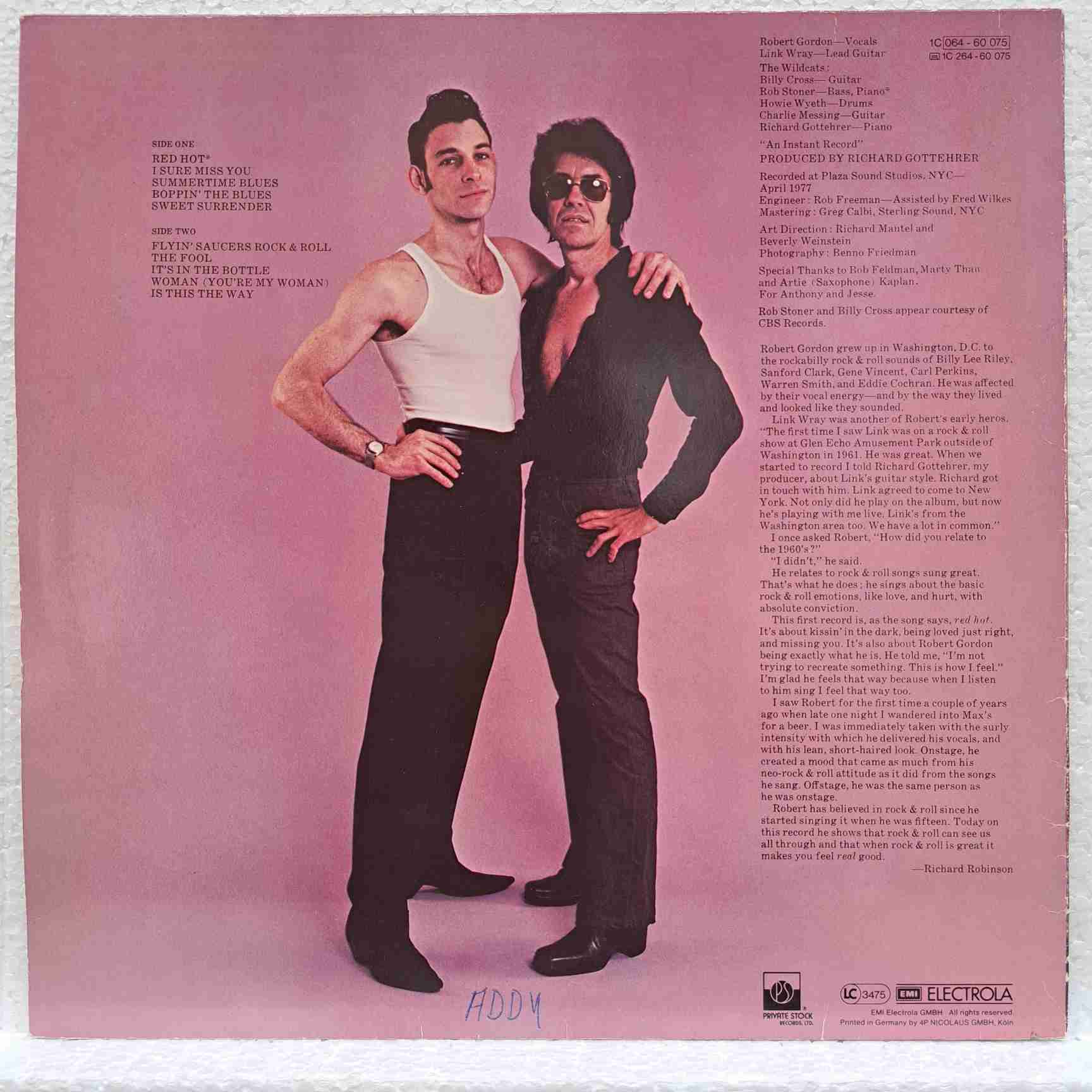 Robert Gordon With Link Wray – Robert Gordon With Link Wray - Disc VINIL LP VG+ - imagine 3