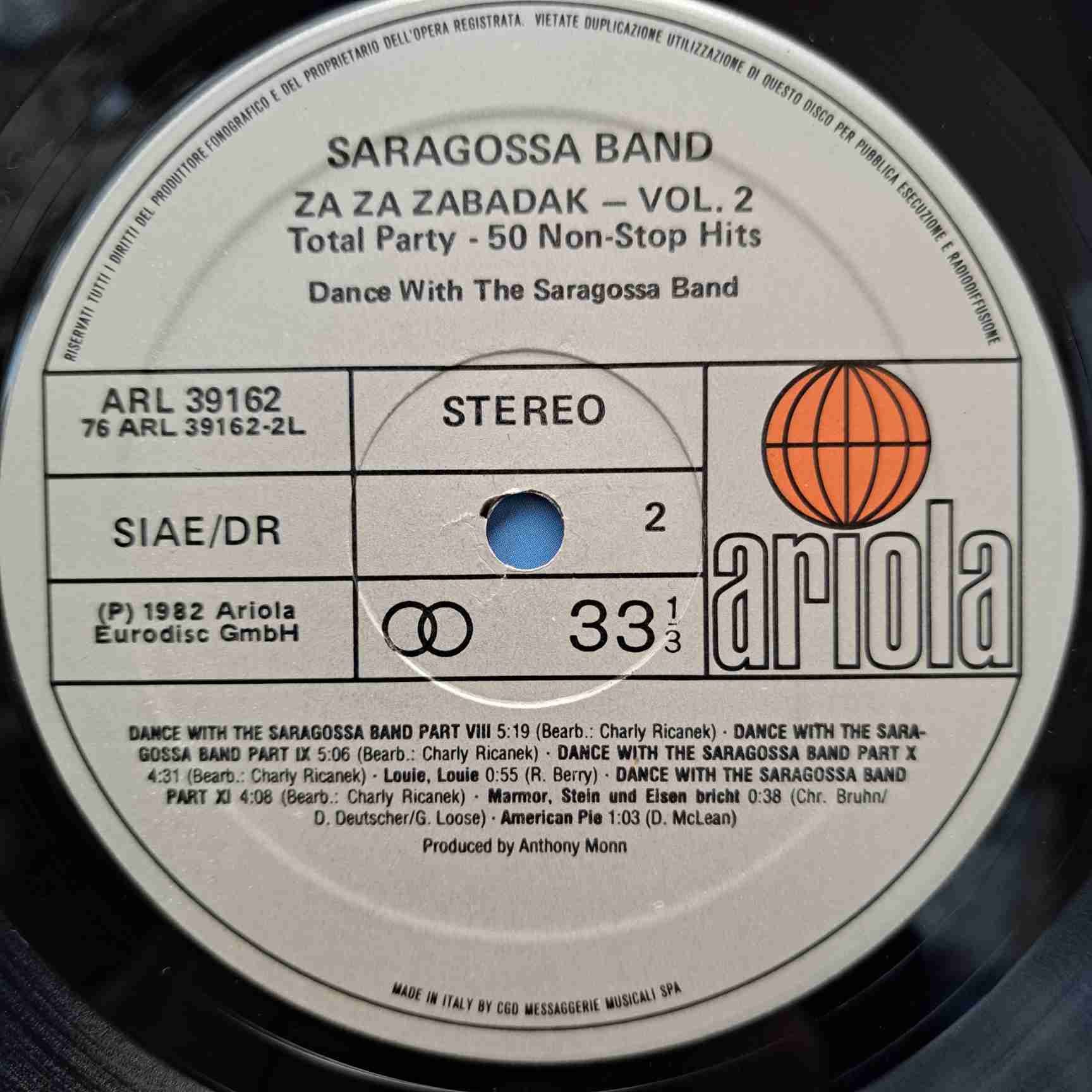 Saragossa Band – Za Za Zabadak Total Party - Disc VINIL LP VG+ - imagine 2