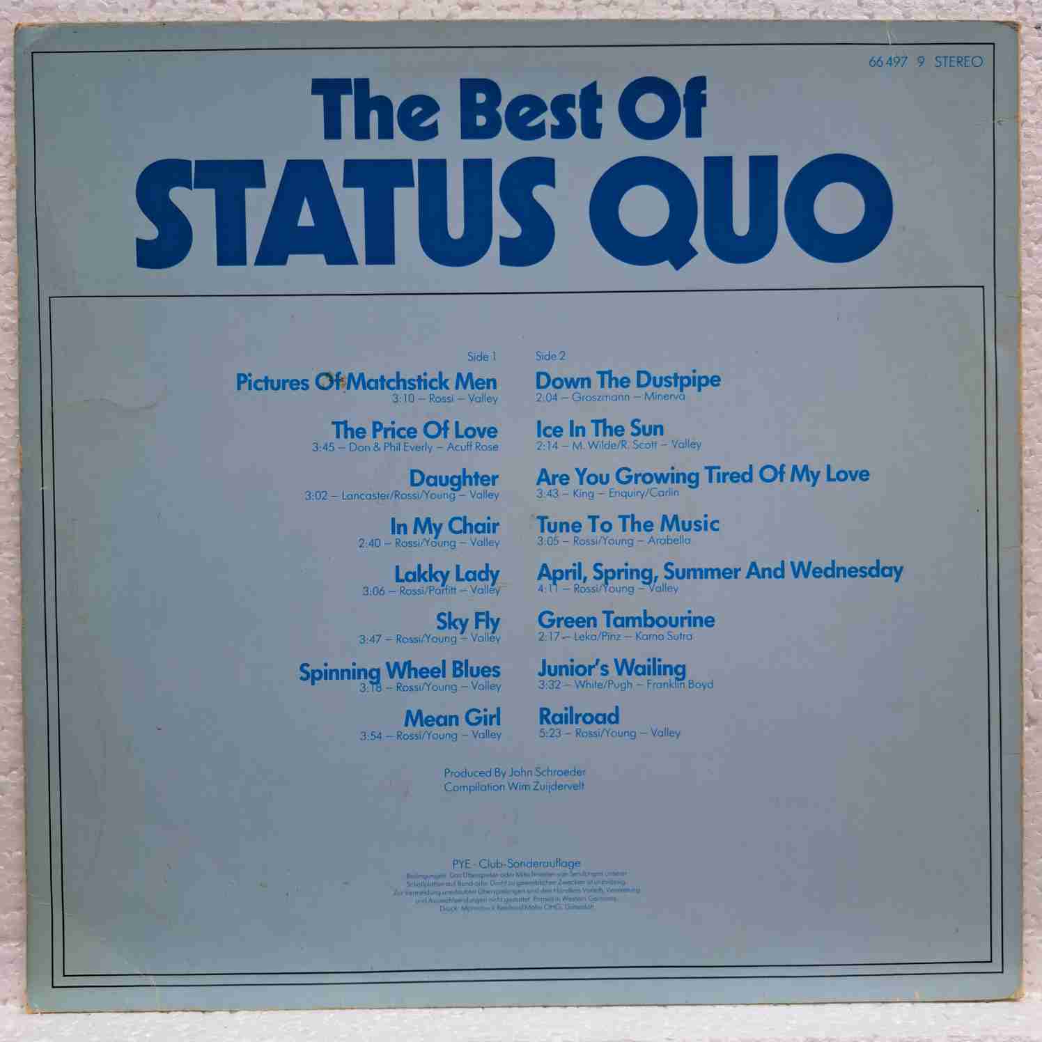 Status Quo – The Best Of Status Quo - Disc VINIL LP VG - imagine 3