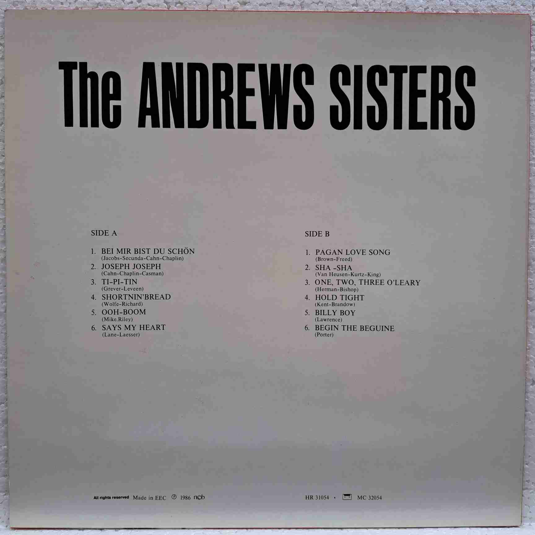 The Andrew Sisters – Bei Mir Bist Du Schön - Disc VINIL LP VG+ - imagine 3