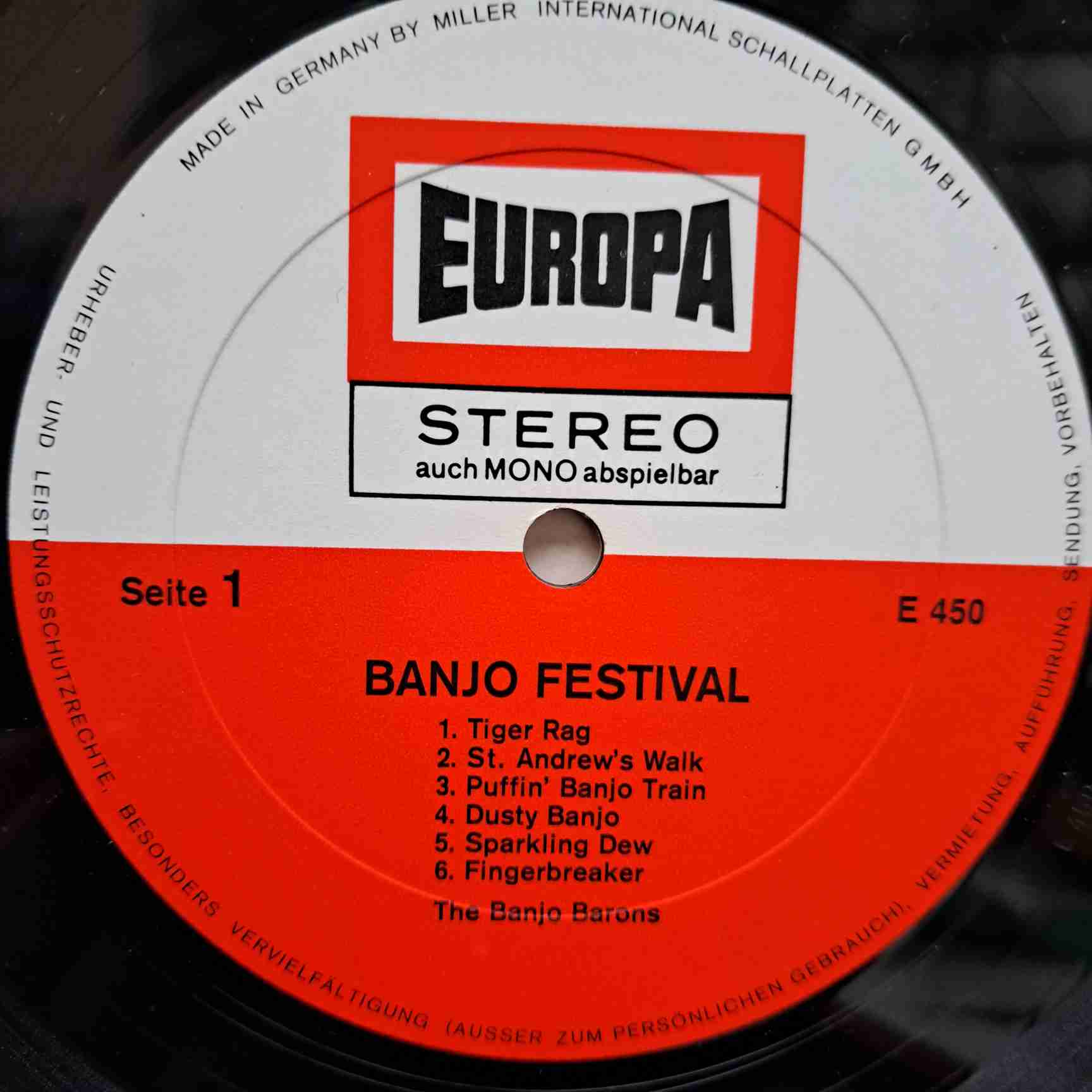 The Banjo Barons – Banjo Festival - Disc VINIL LP VG VG+ - imagine 2