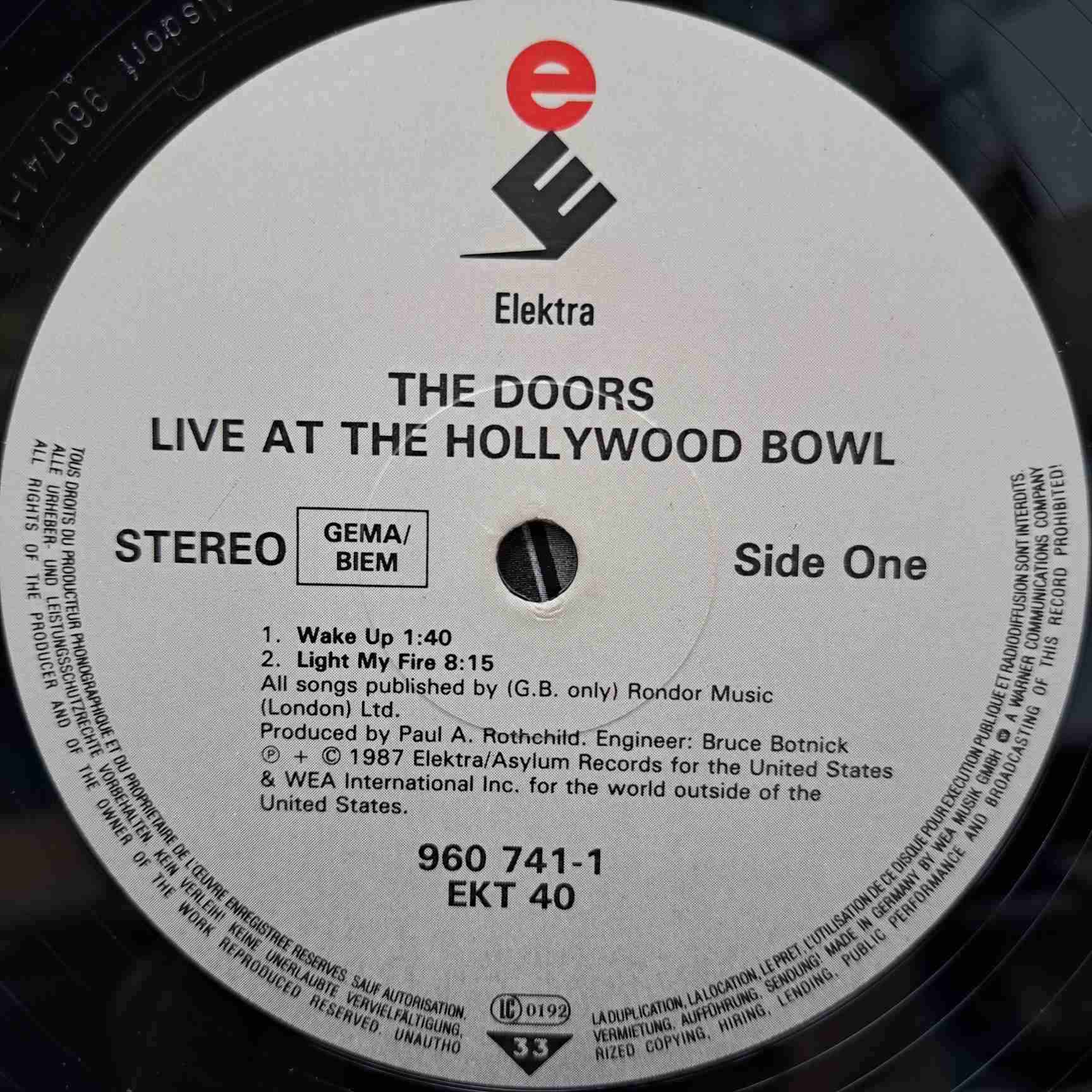 The Doors – Live At The Hollywood Bowl - Disc VINIL LP EX - imagine 2