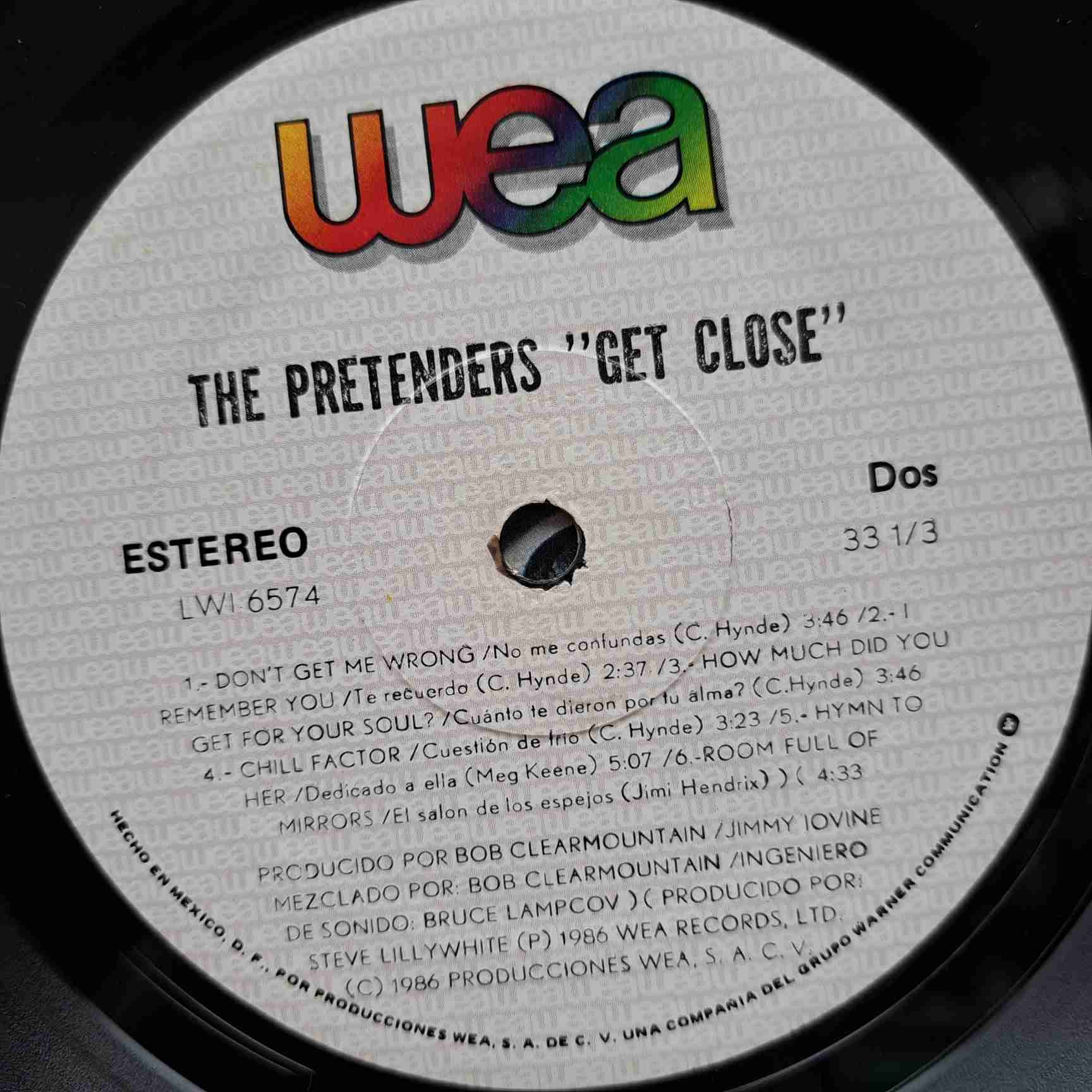 The Pretenders – Get Close - Disc VINIL LP VG+ - imagine 2