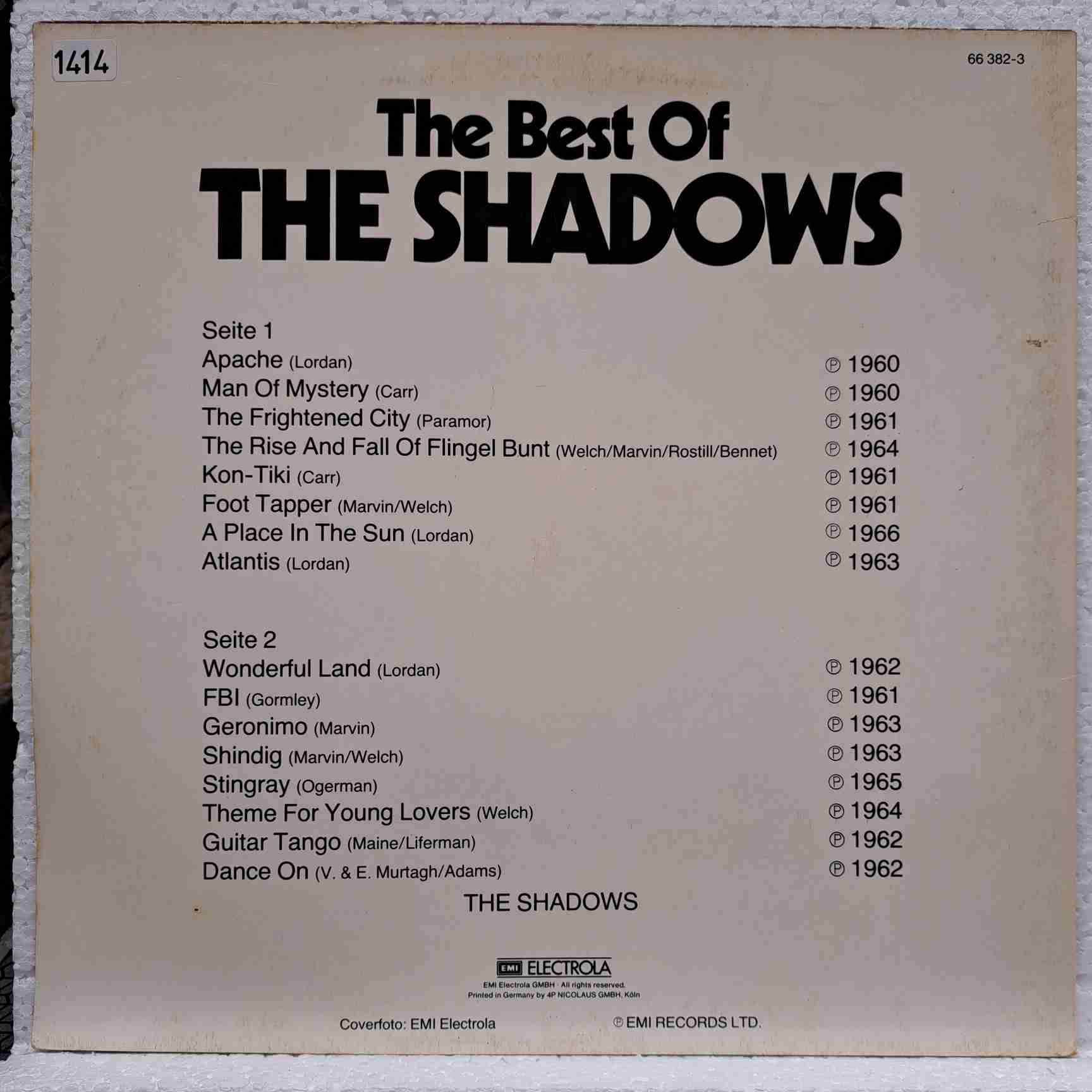 The Shadows – The Best Of The Shadows - Disc VINIL LP VG VG+ - imagine 3