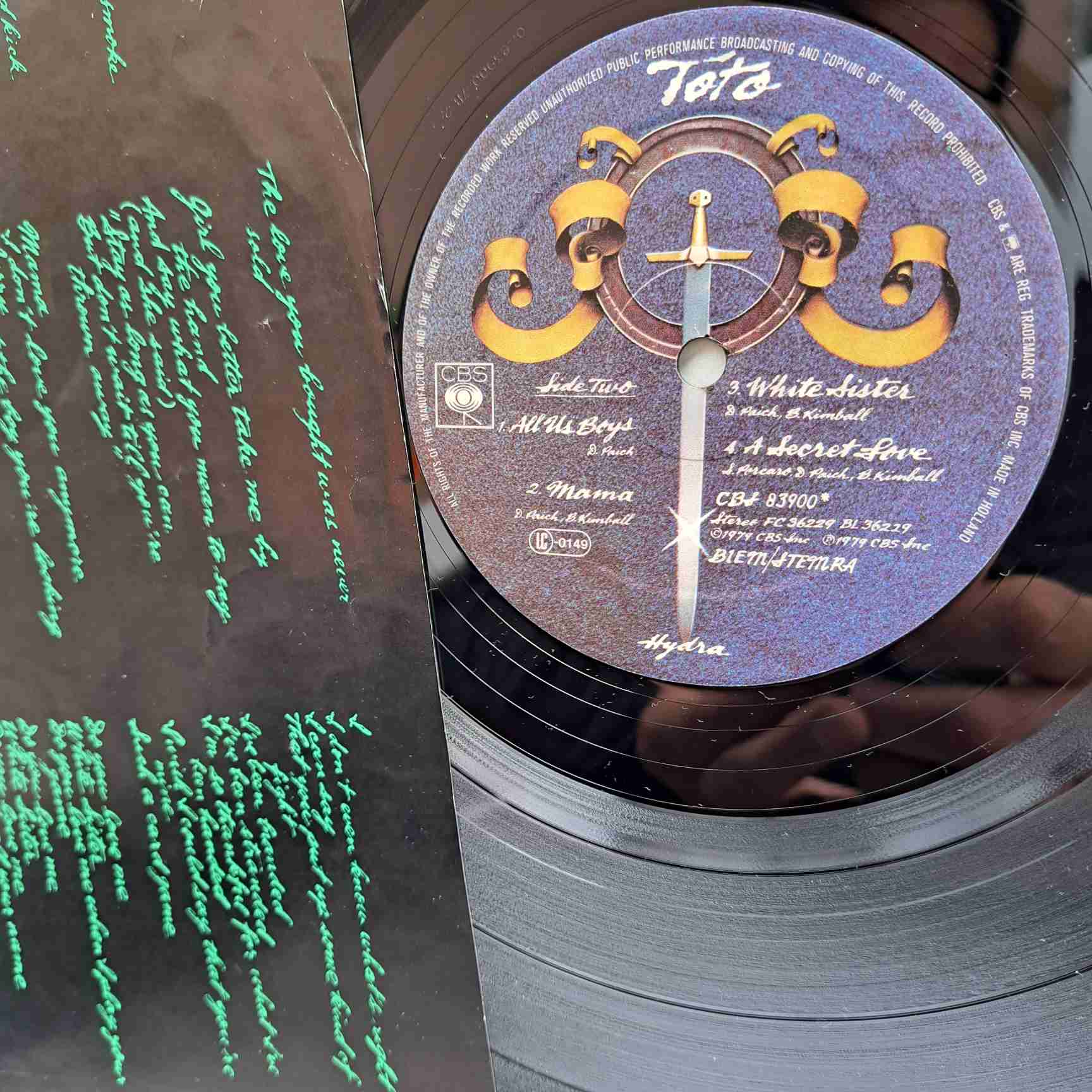 Toto – Hydra - Disc VINIL LP VG+ - imagine 2