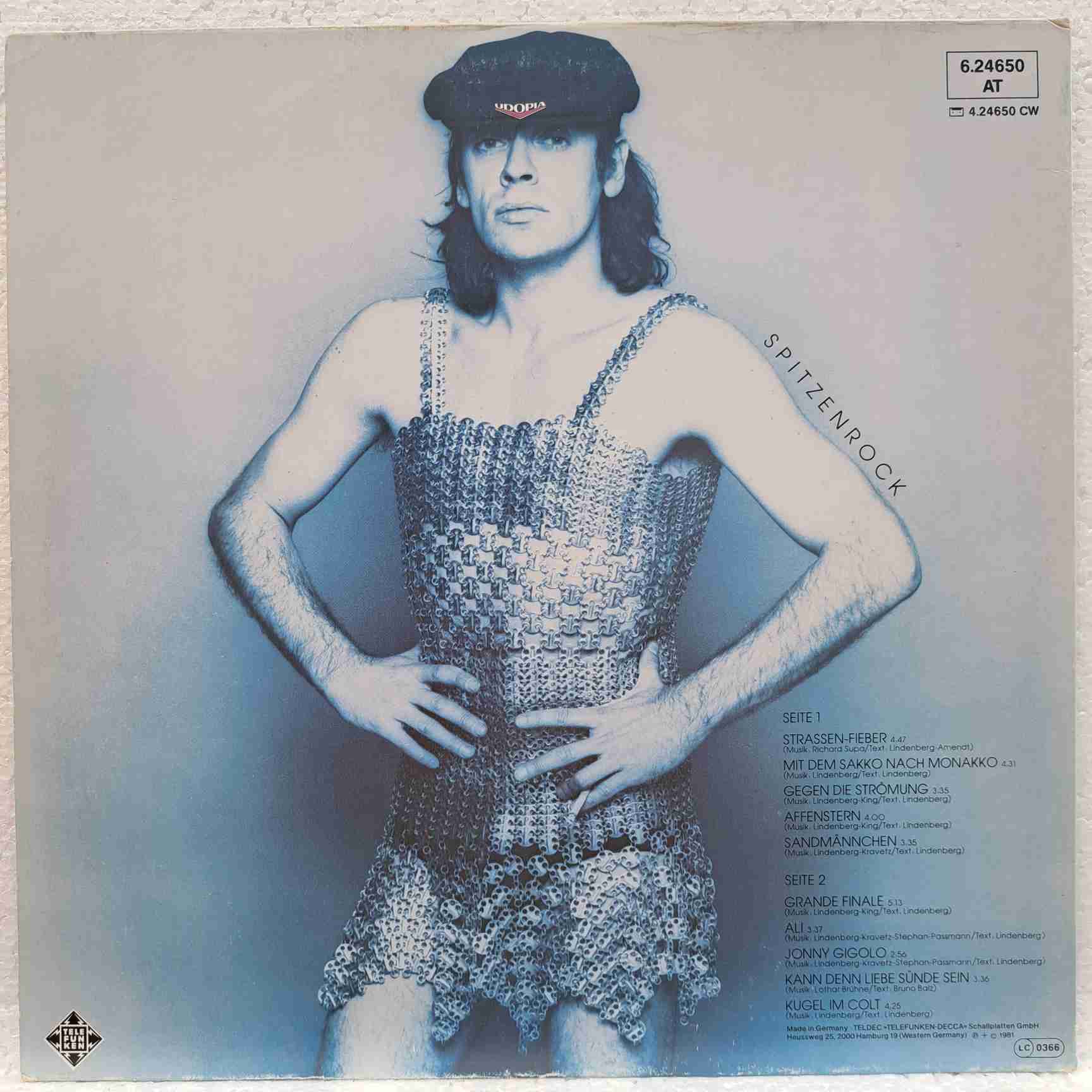 Udo Lindenberg & Panik Orchester – Udopia - Disc VINIL LP VG VG+ - imagine 4