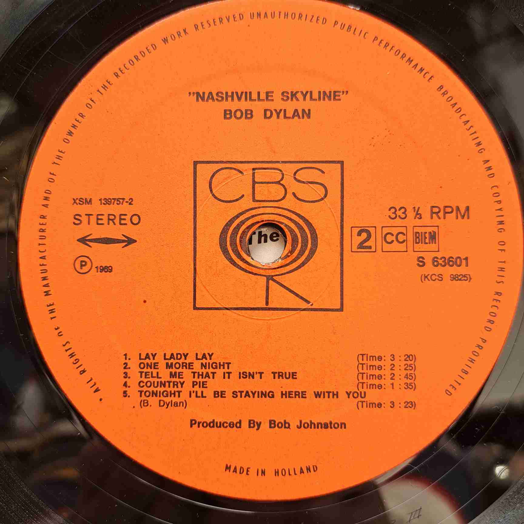 Bob Dylan – Nashville Skyline - Disc VINIL LP VG+ - imagine 2