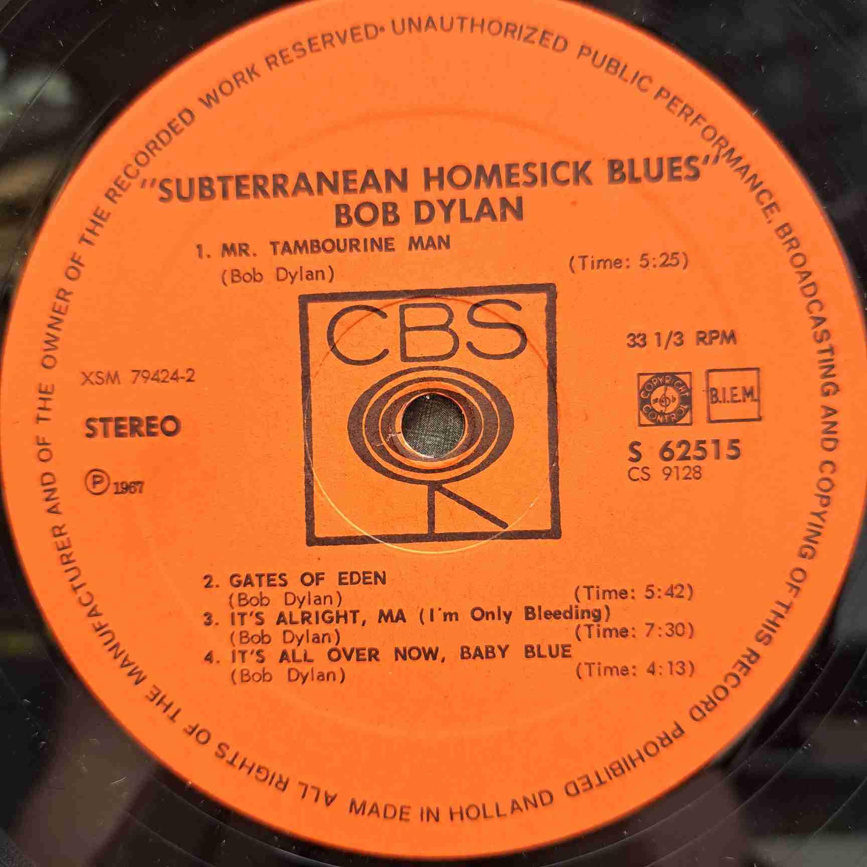 Bob Dylan – Subterranean Homesick Blues - Disc VINIL LP VG - imagine 2