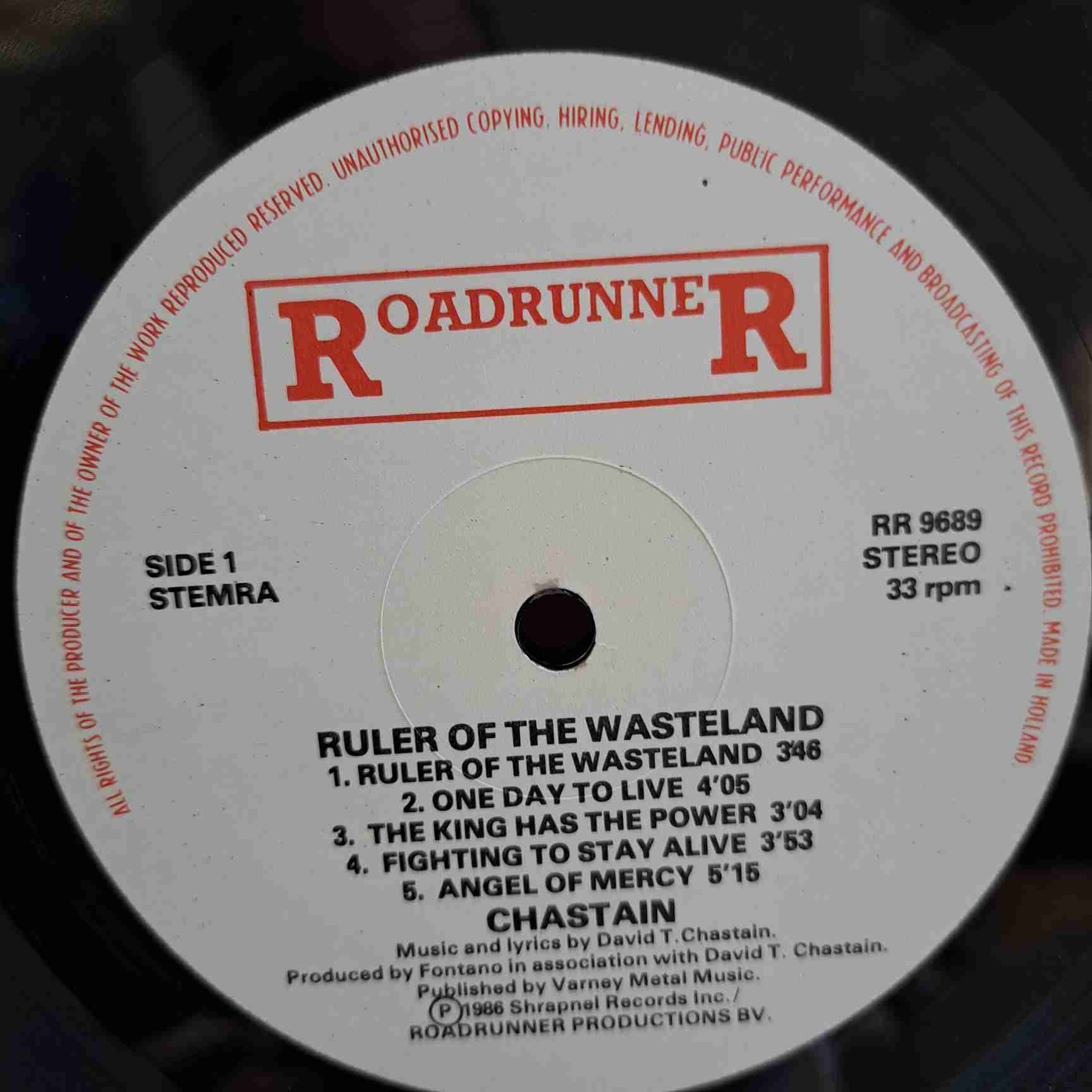 Chastain – Ruler Of The Wasteland - Disc VINIL LP EX - imagine 3