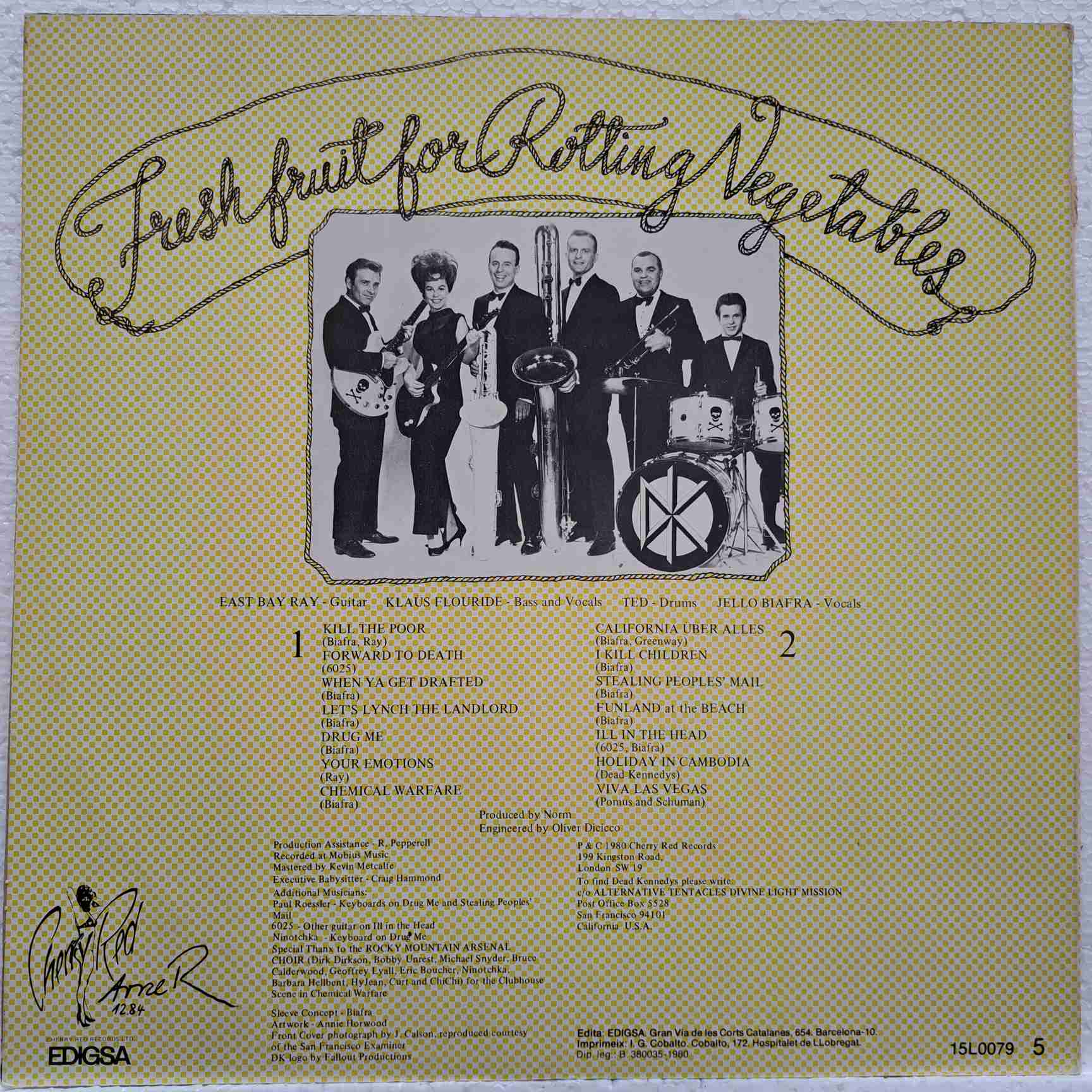 Dead Kennedys – Fresh Fruit For Rotting Vegetables - Disc VINIL LP VG+ - imagine 3