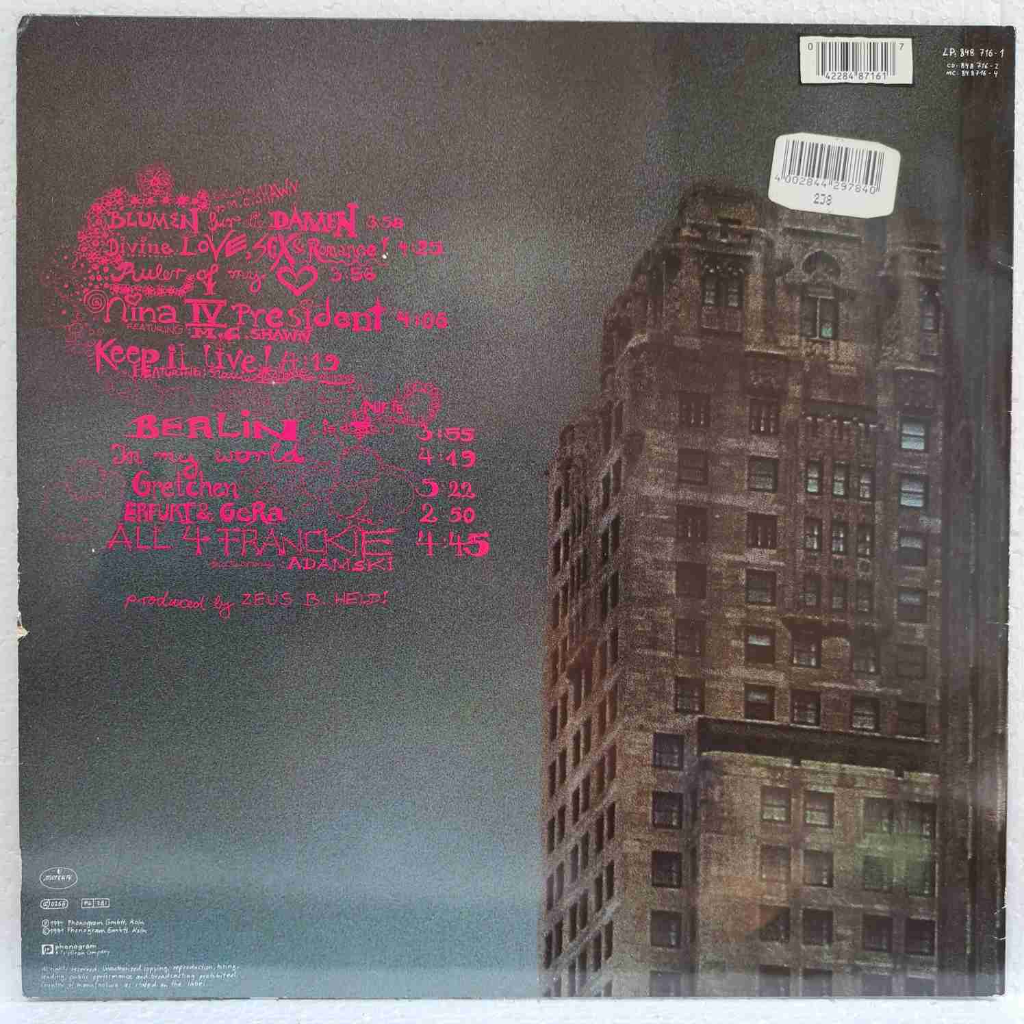 Nina Hagen – Street - Disc VINIL LP VG+ - imagine 3
