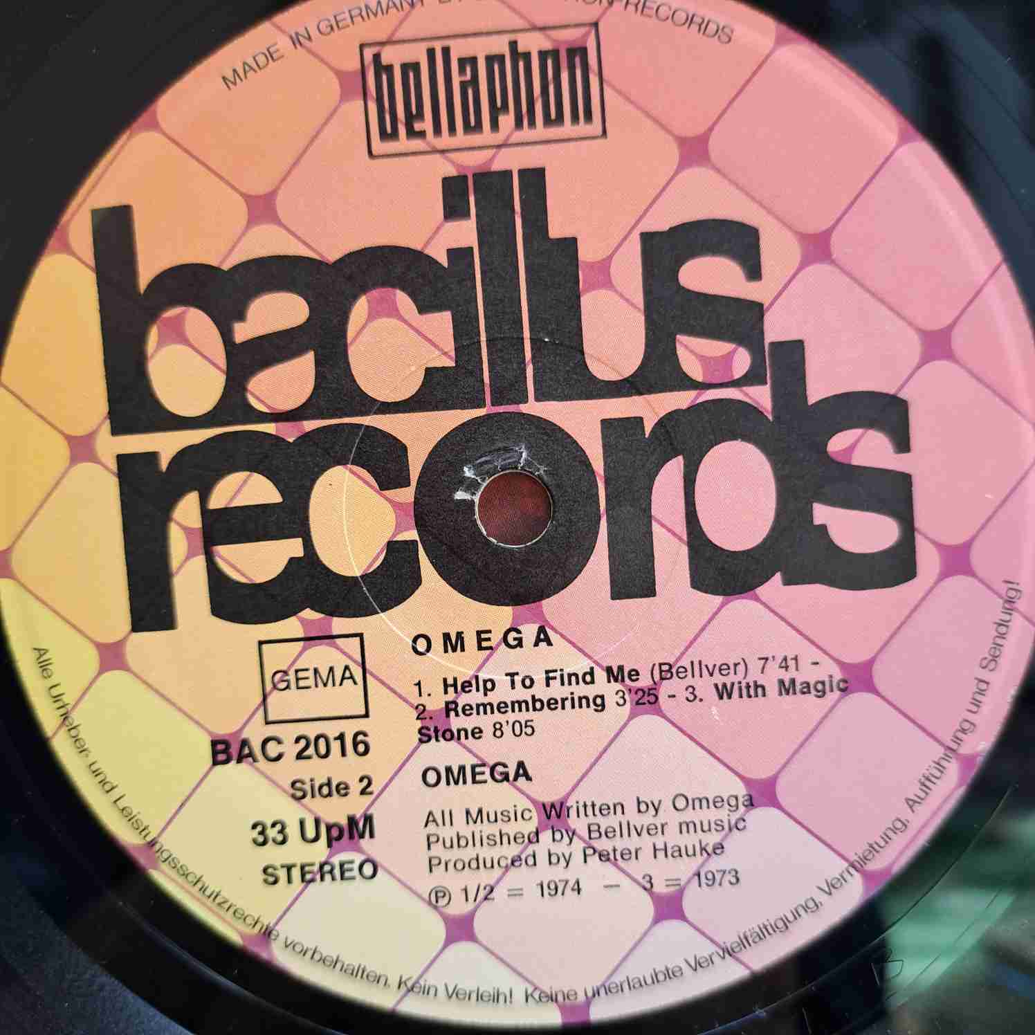 Omega – Omega - Disc VINIL LP VG+ - imagine 2