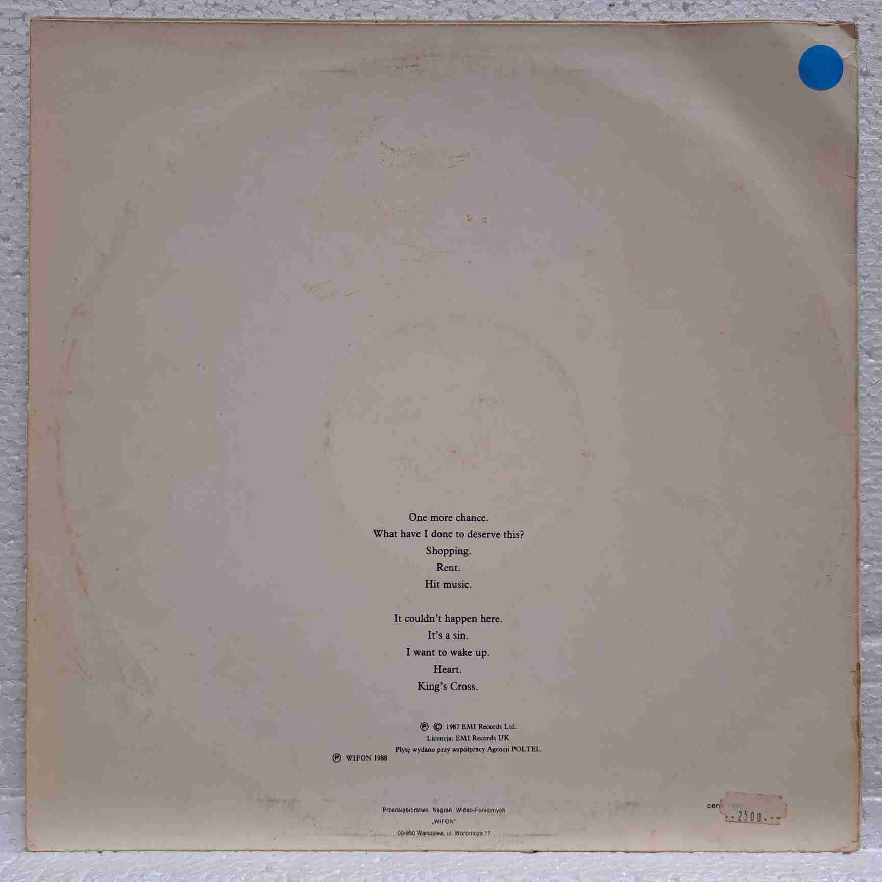 Pet Shop Boys – Actually - Disc VINIL LP VG - imagine 3