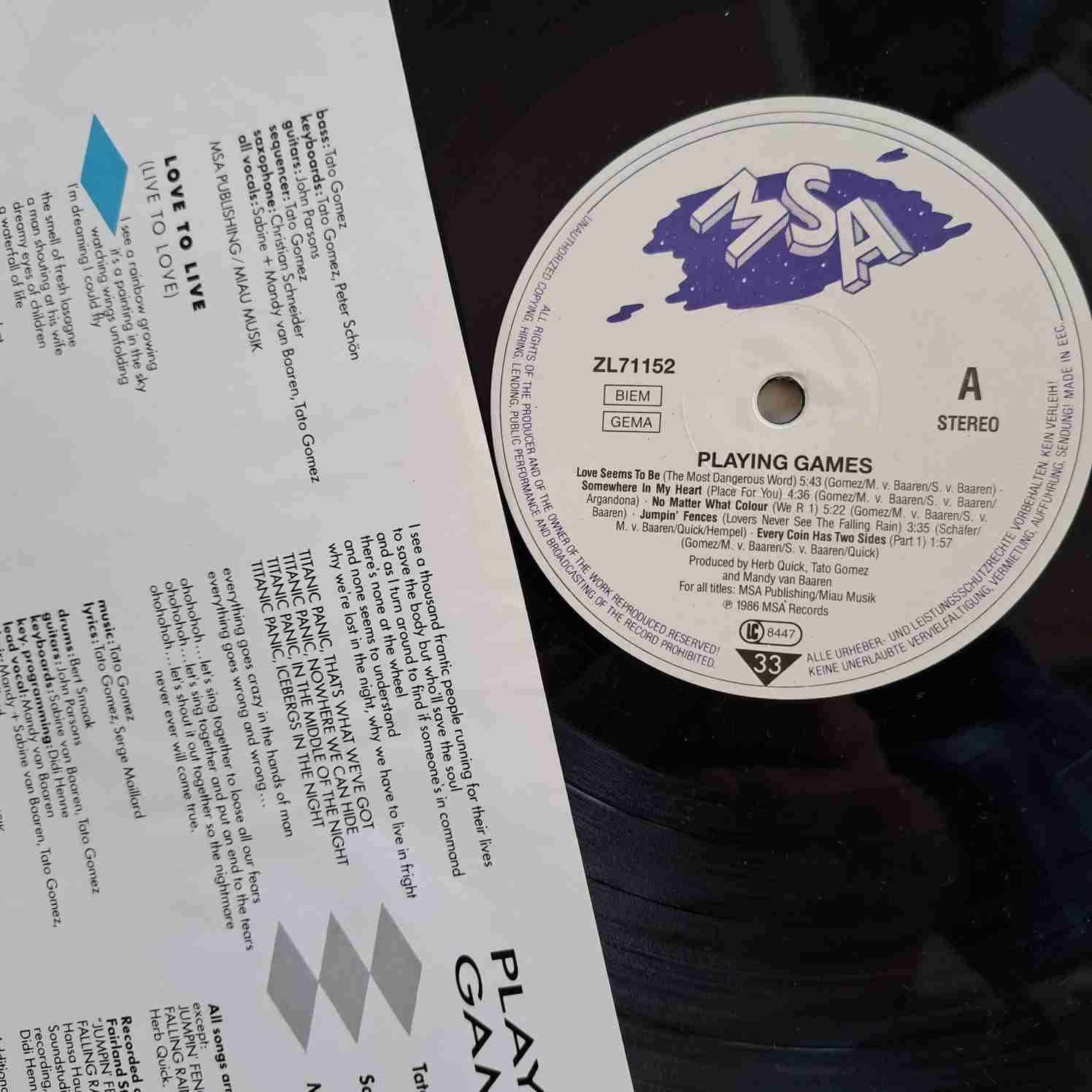 Playing Games – Playing Games - Disc VINIL LP VG+ - imagine 2