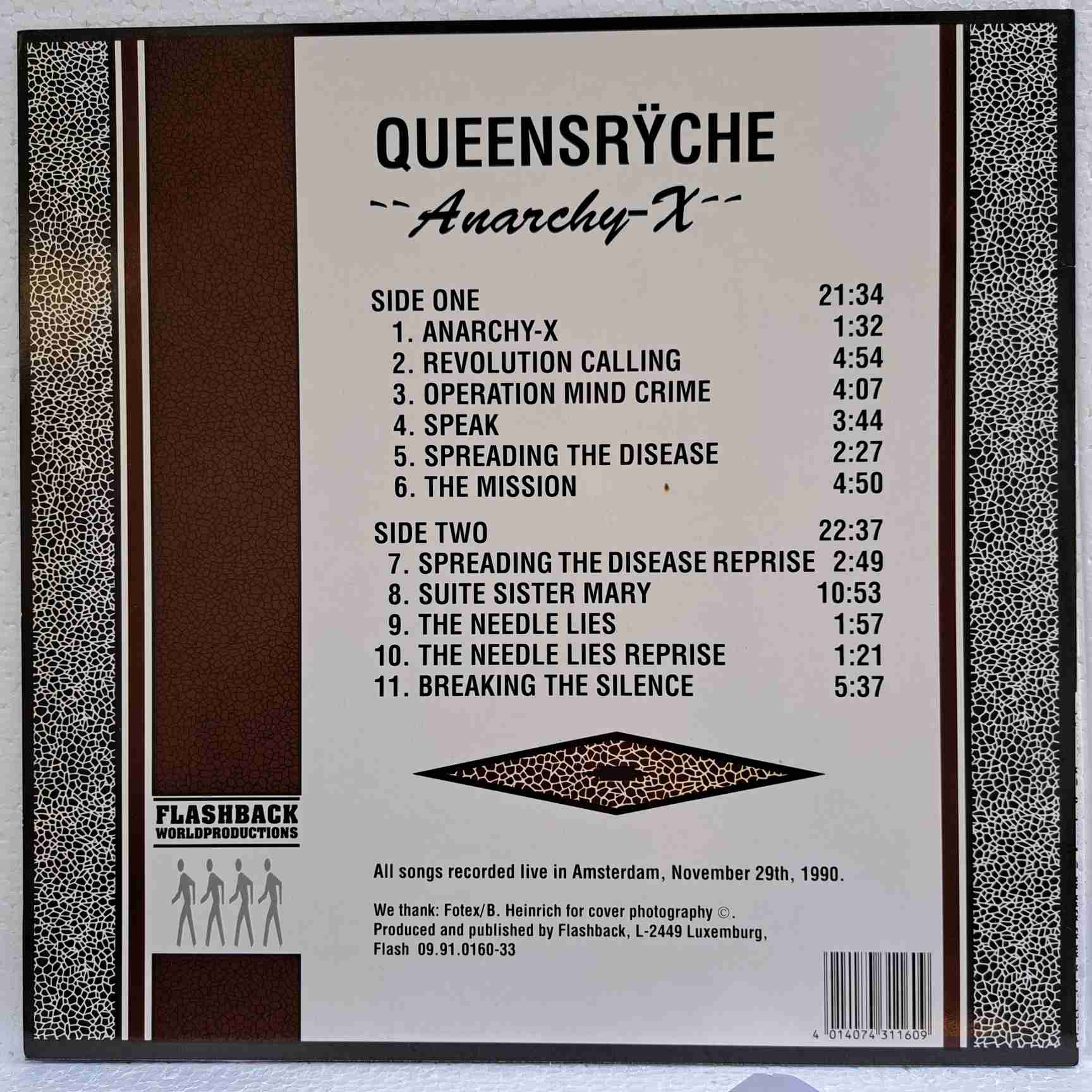 Queensrÿche – Anarchy-X - Disc VINIL LP VG+ - imagine 3