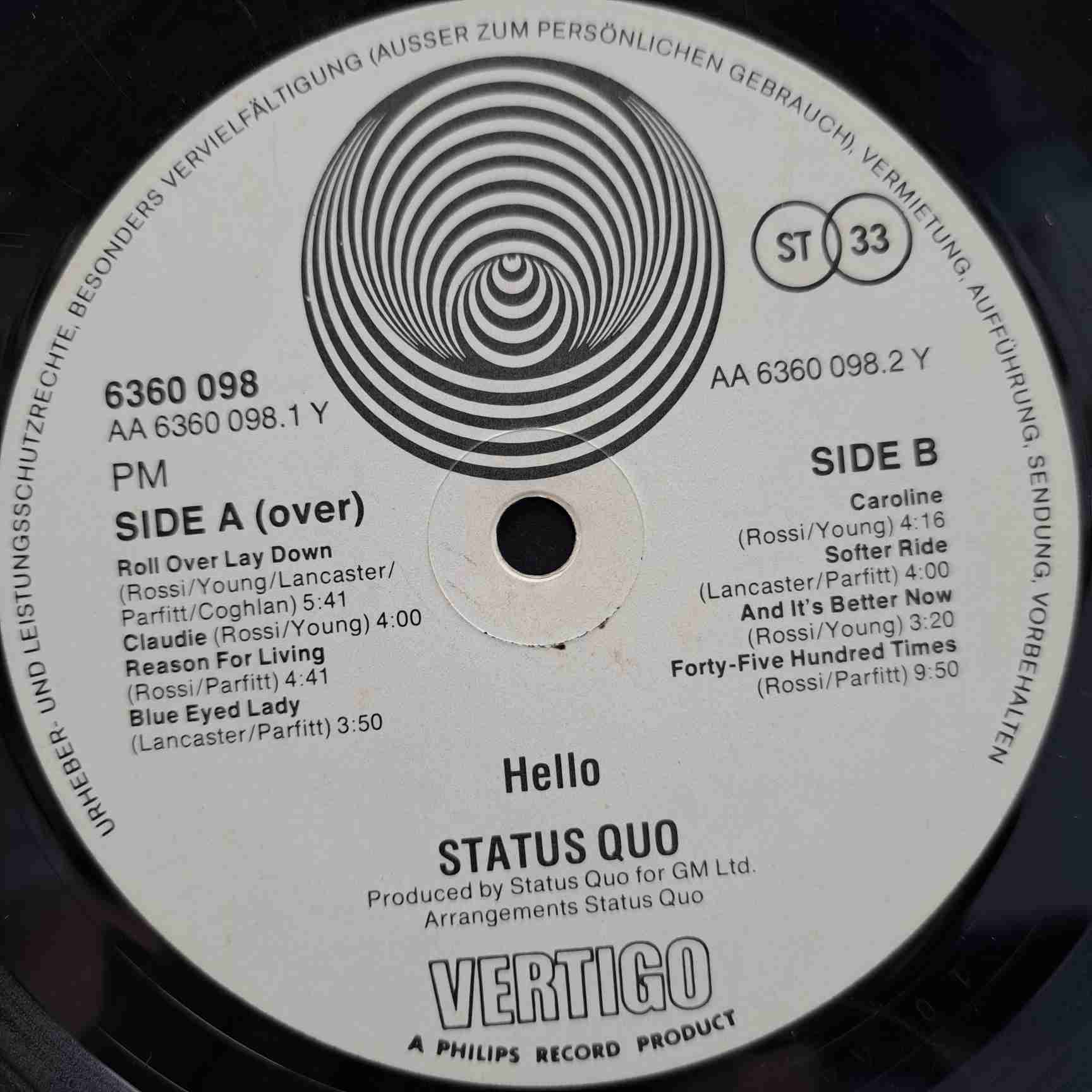 Status Quo – Hello! - Disc VINIL LP VG VG+ - imagine 2