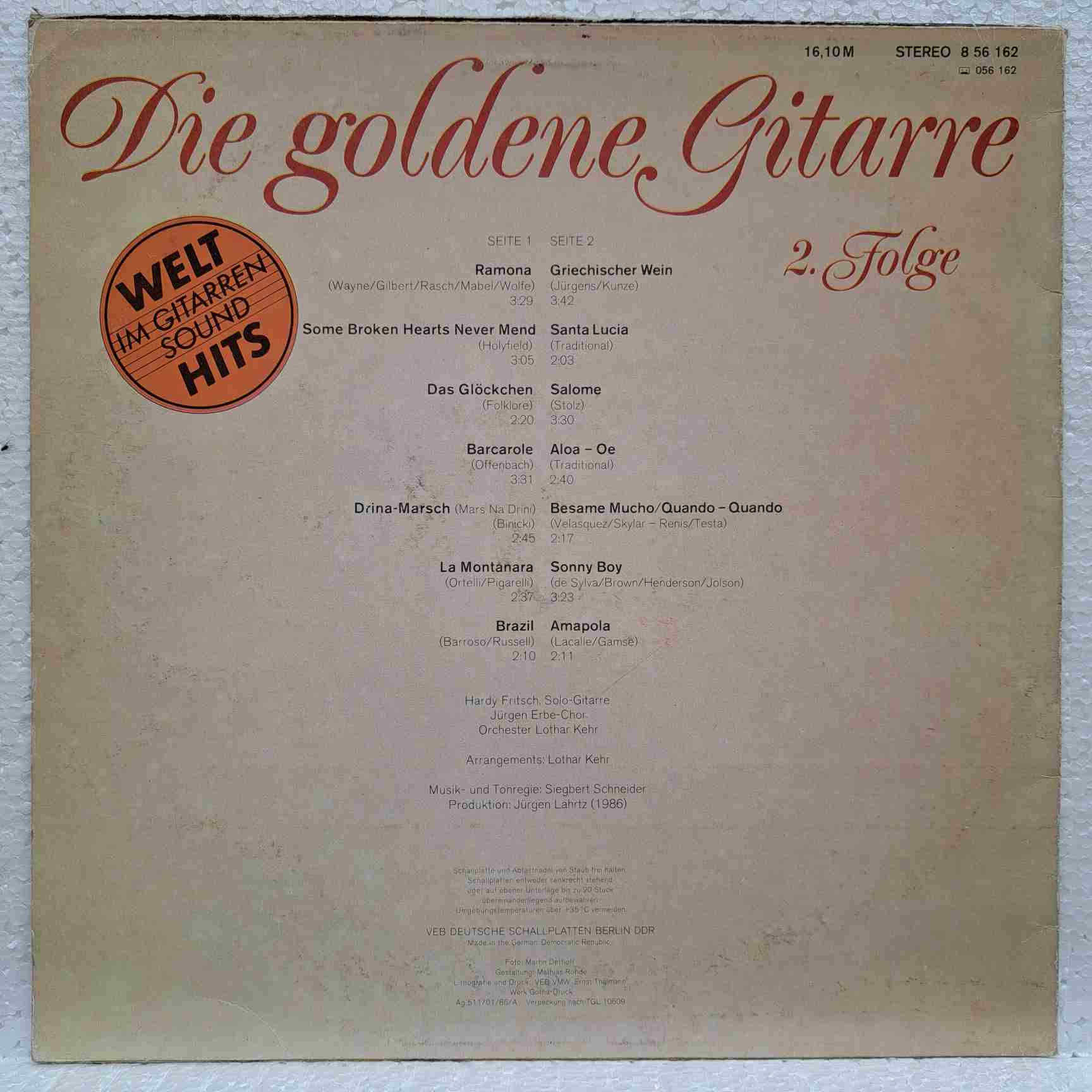 Studio-Orchester – Die Goldene Gitarre 2. Folge- Disc VINIL LP VG VG+ - imagine 3