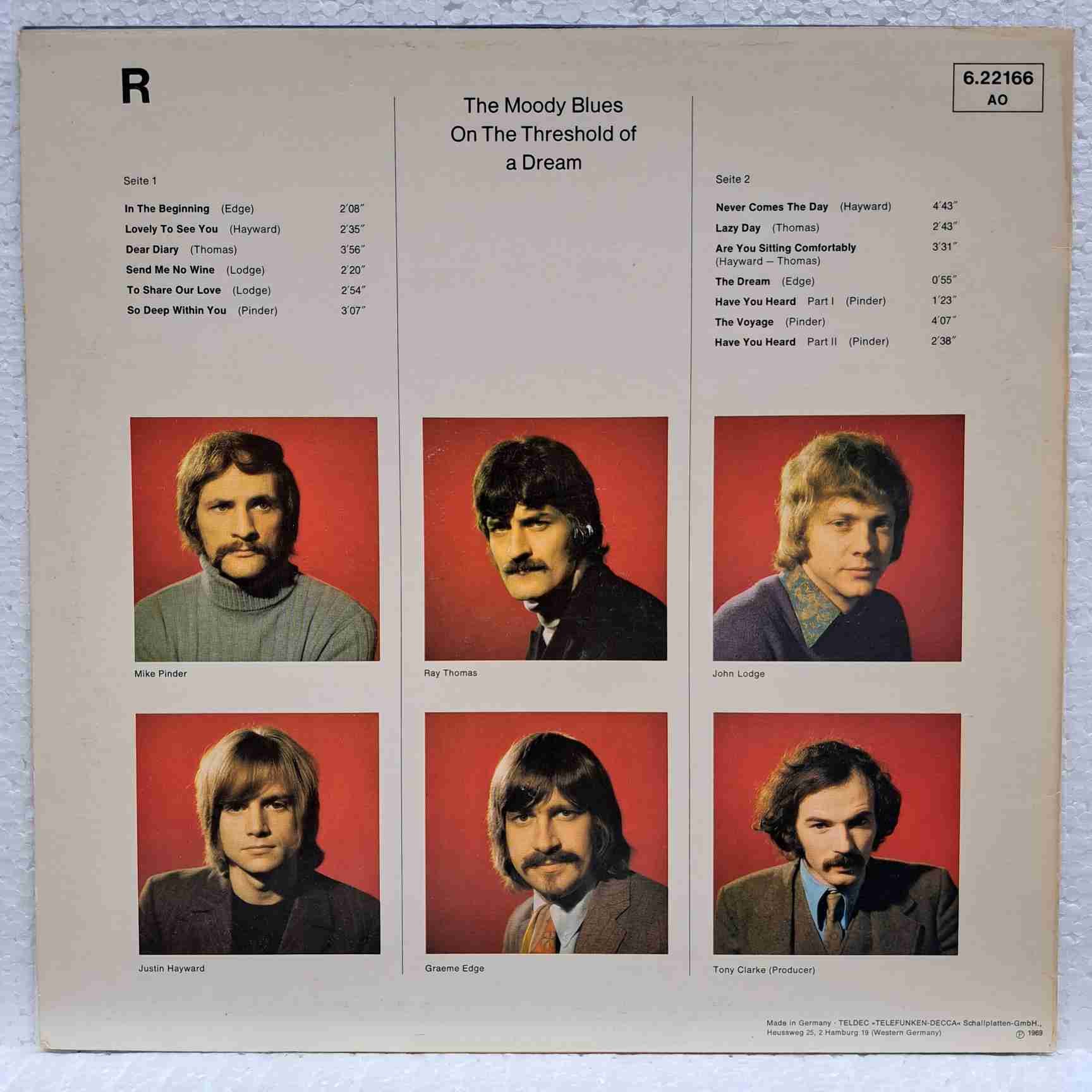 The Moody Blues – On The Threshold Of A Dream - Disc VINIL LP VG+ - imagine 3