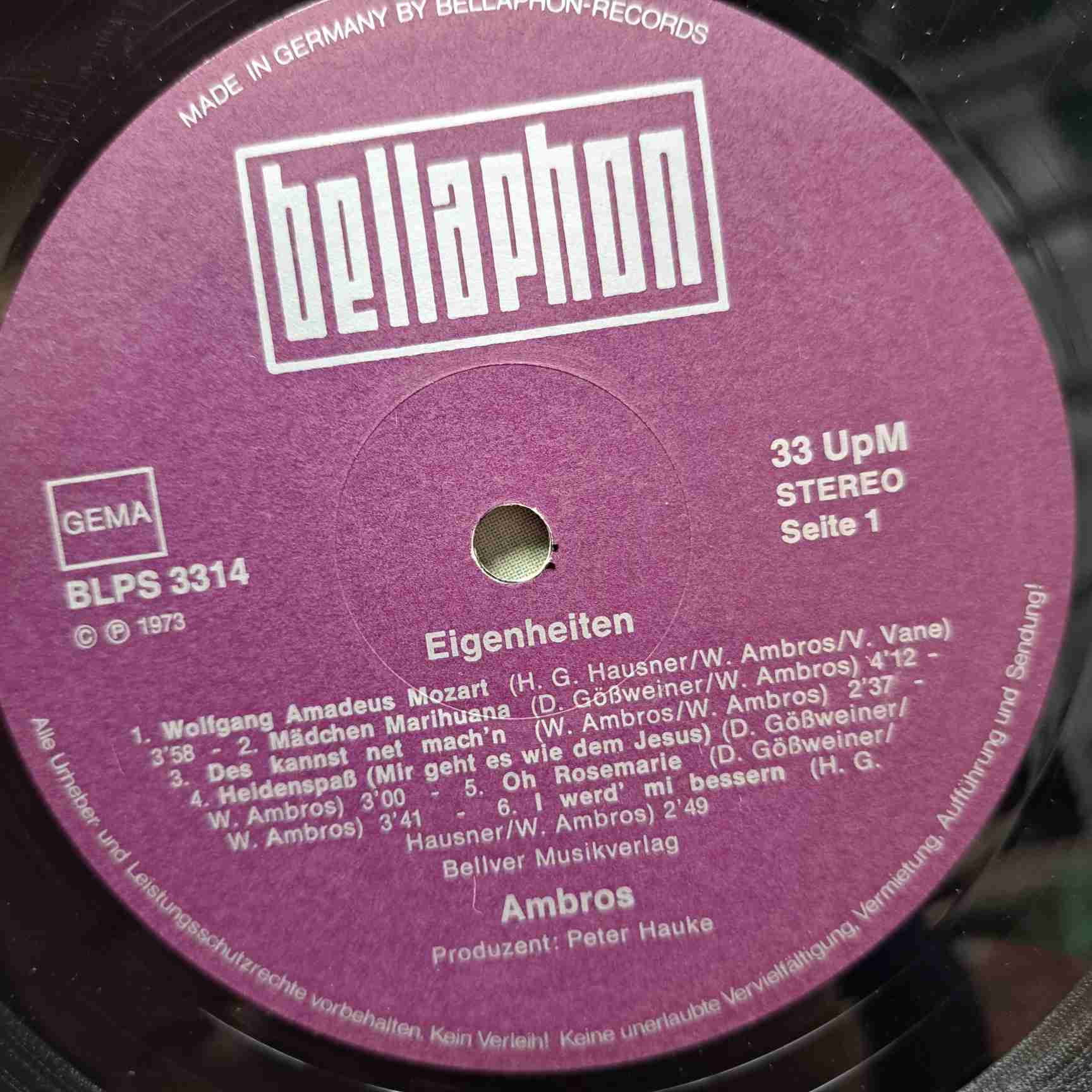 Ambros – Eigenheiten - Disc VINIL LP VG+ - imagine 2