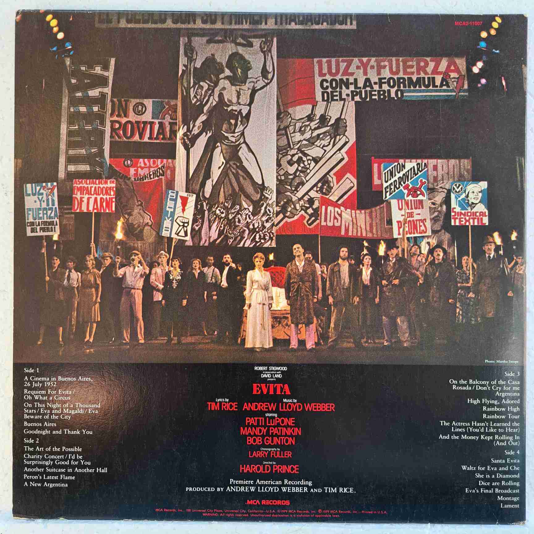 Andrew Lloyd Webber And Tim Rice – Evita: Premiere American Recording - Disc VINIL 2LP VG+ - imagine 4