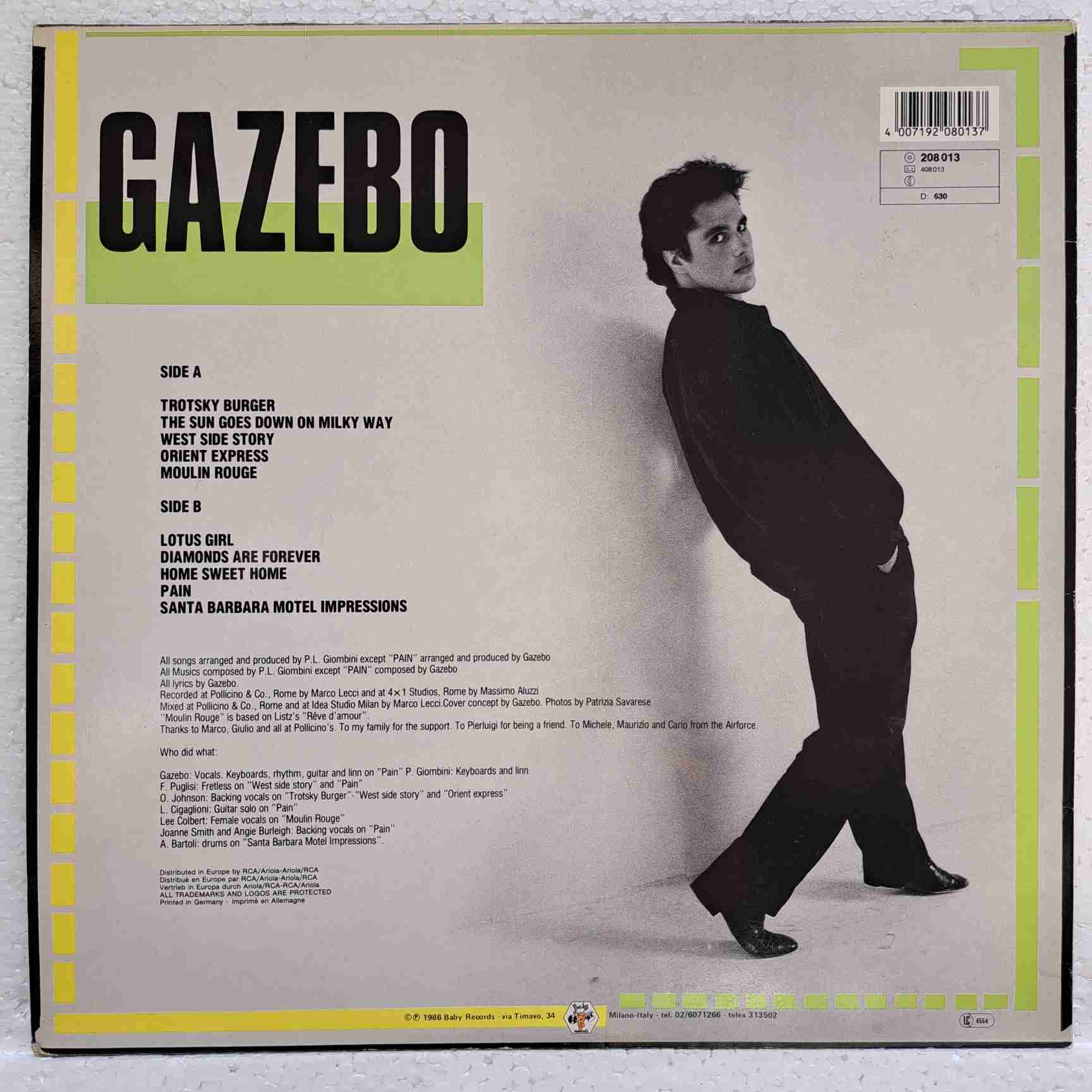 Gazebo – Univision - Disc VINIL LP VG+ - imagine 3