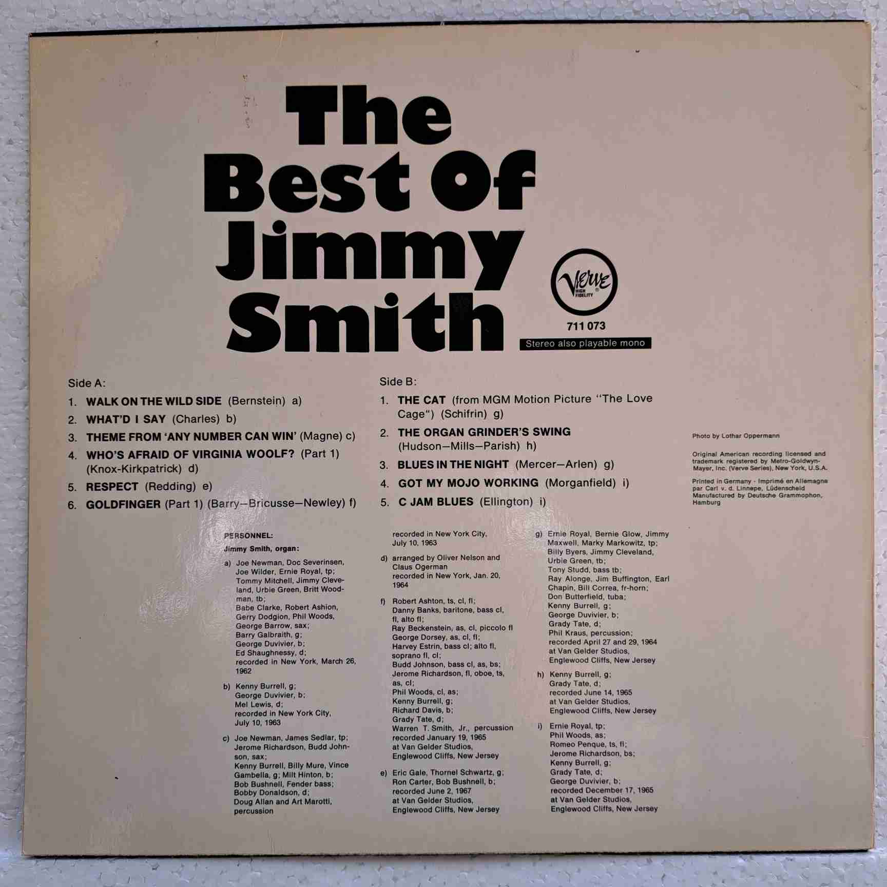 Jimmy Smith – The Best Of Jimmy Smith - Disc VINIL LP VG+ - imagine 3