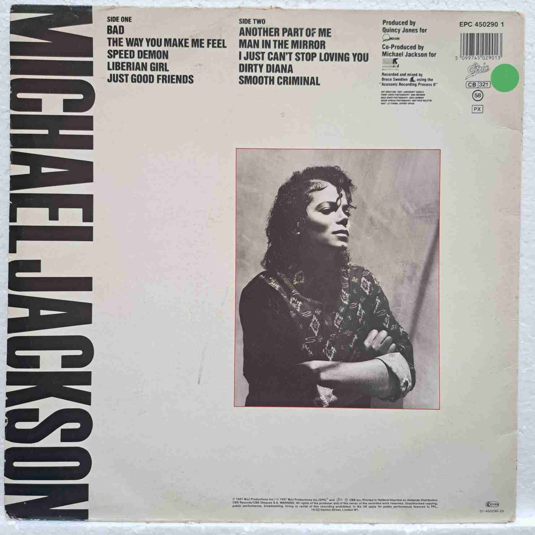 Michael Jackson – Bad - Disc VINIL LP VG VG+ - imagine 4