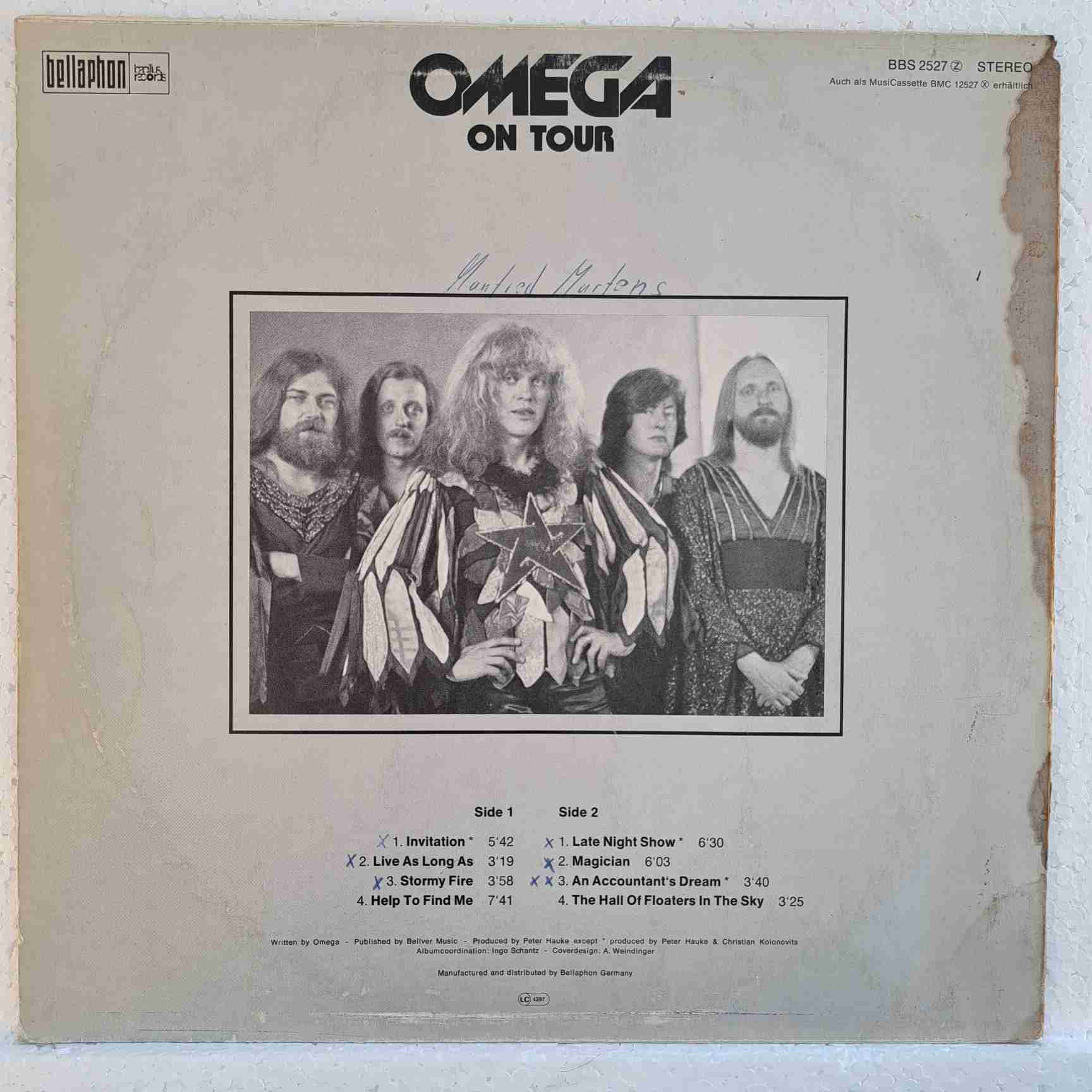 Omega – On Tour - Disc VINIL LP VG+Hungary - imagine 3