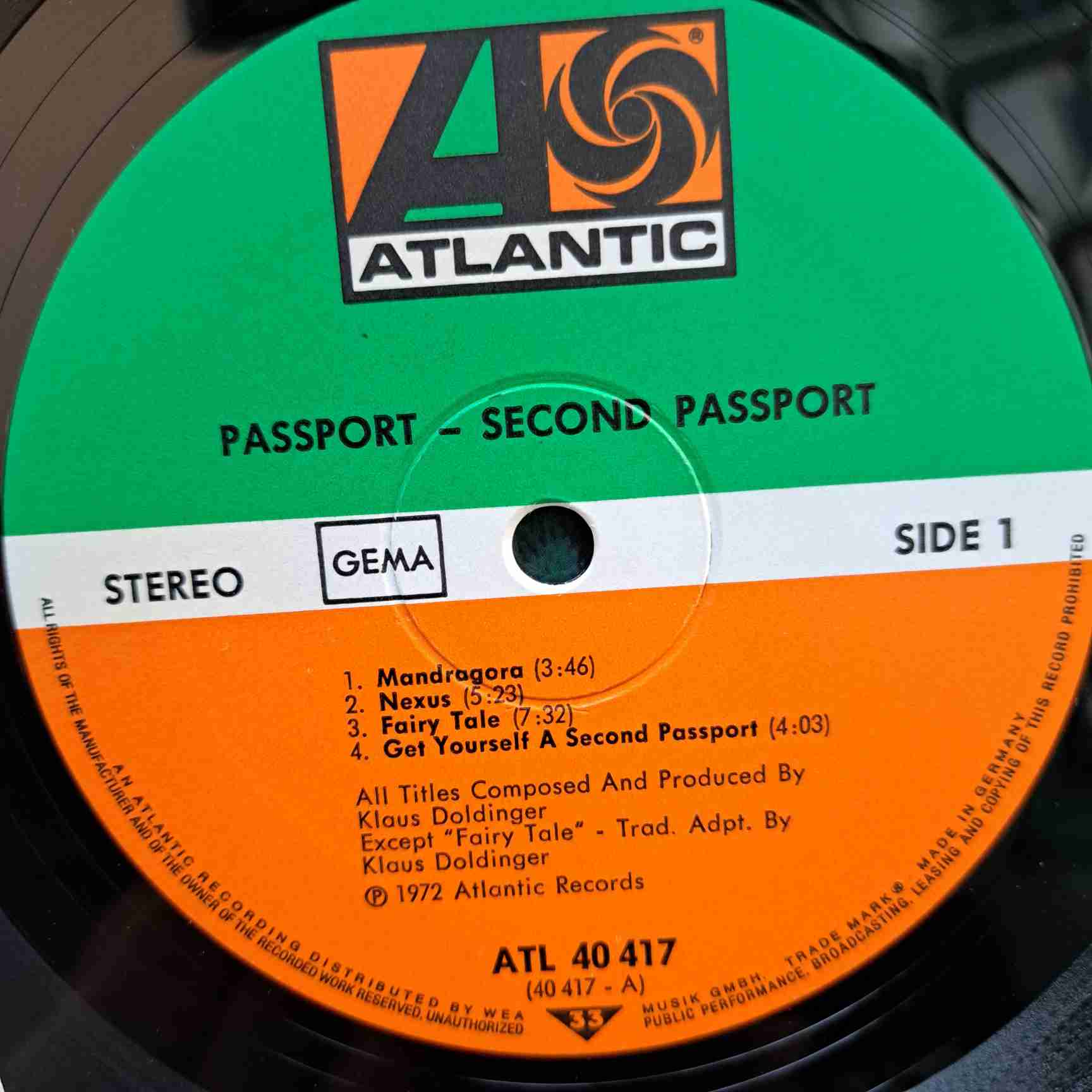 Passport – Second Passport - Disc VINIL LP VG+ - imagine 2