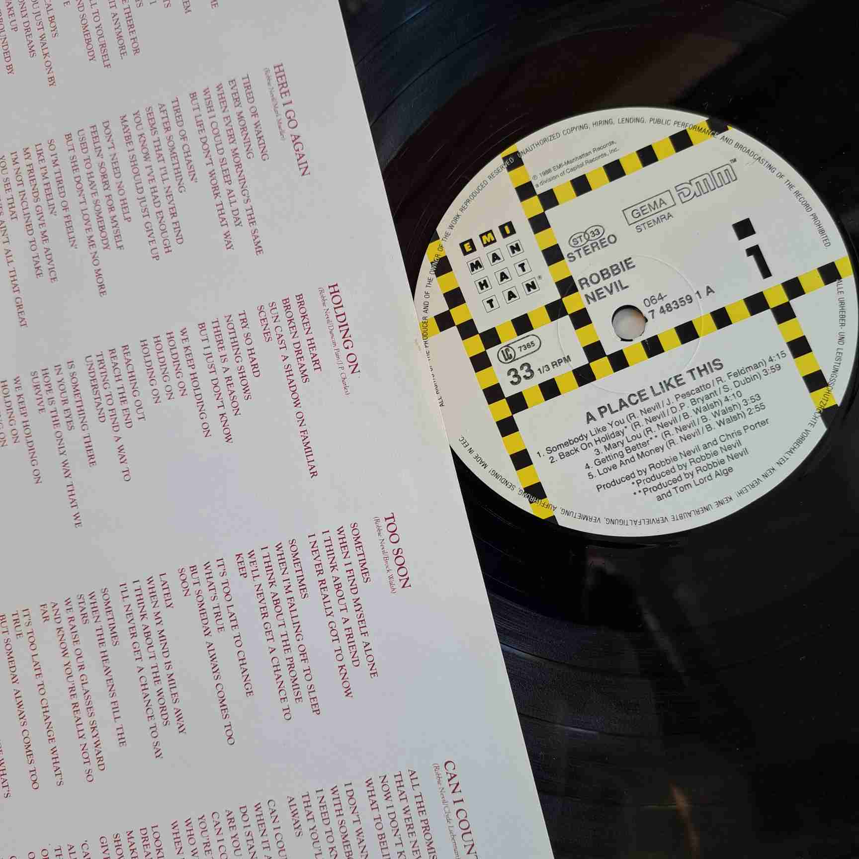 Robbie Nevil – A Place Like This - Disc VINIL LP VG VG+ - imagine 2