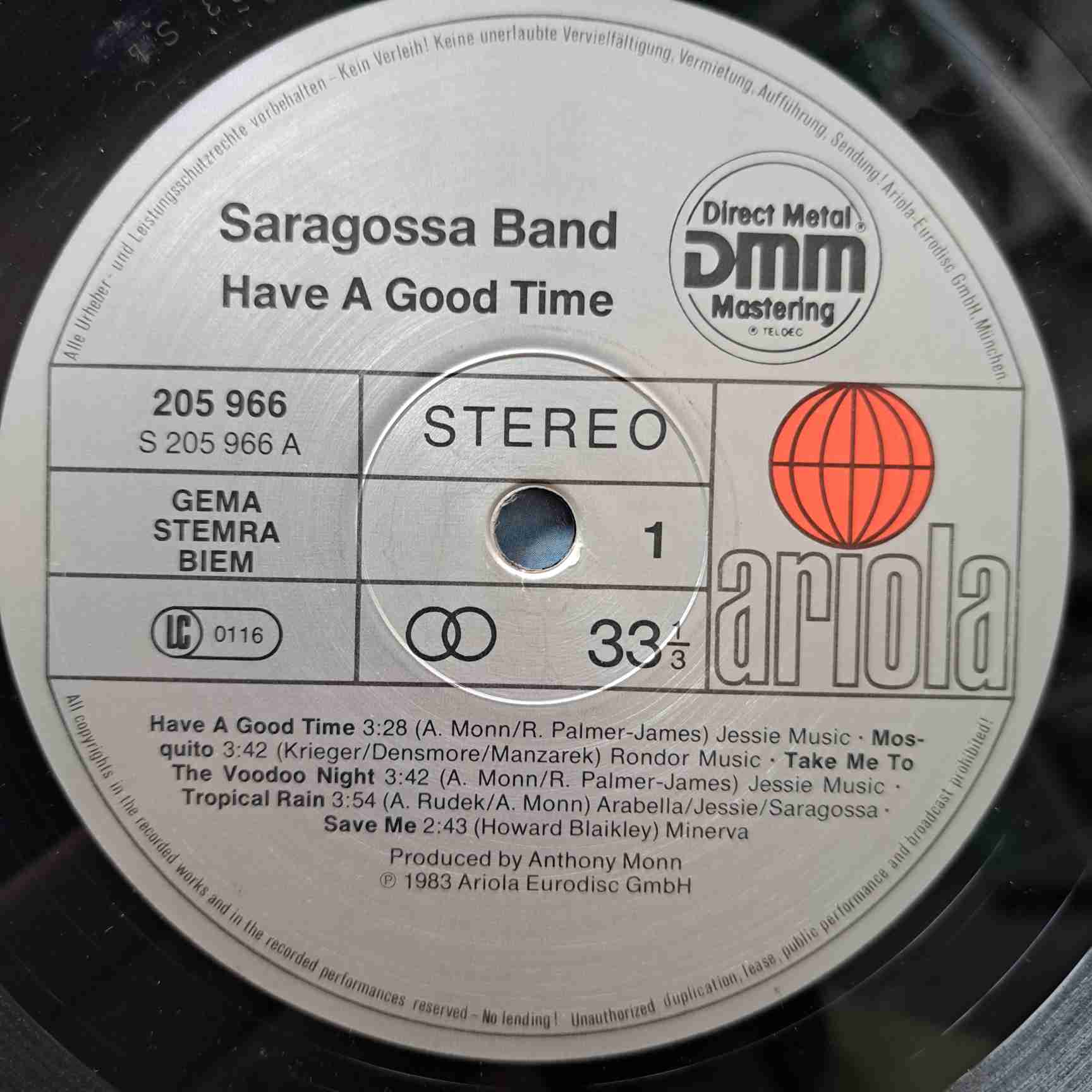 Saragossa Band – Have A Good Time - Disc VINIL LP VG+ - imagine 2