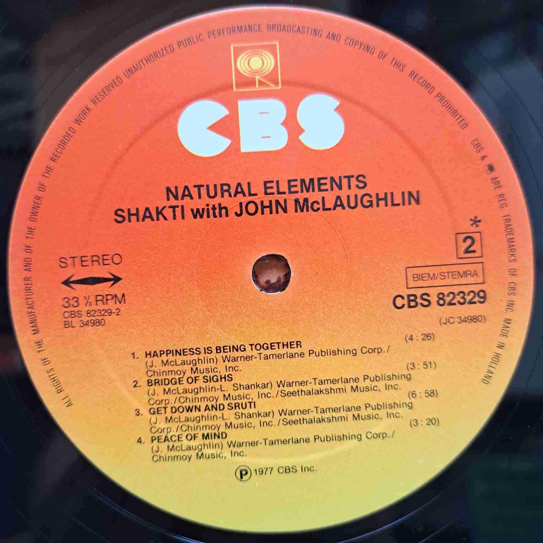 Shakti With John McLaughlin – Natural Elements - Disc VINIL LP VG VG+UK - imagine 2