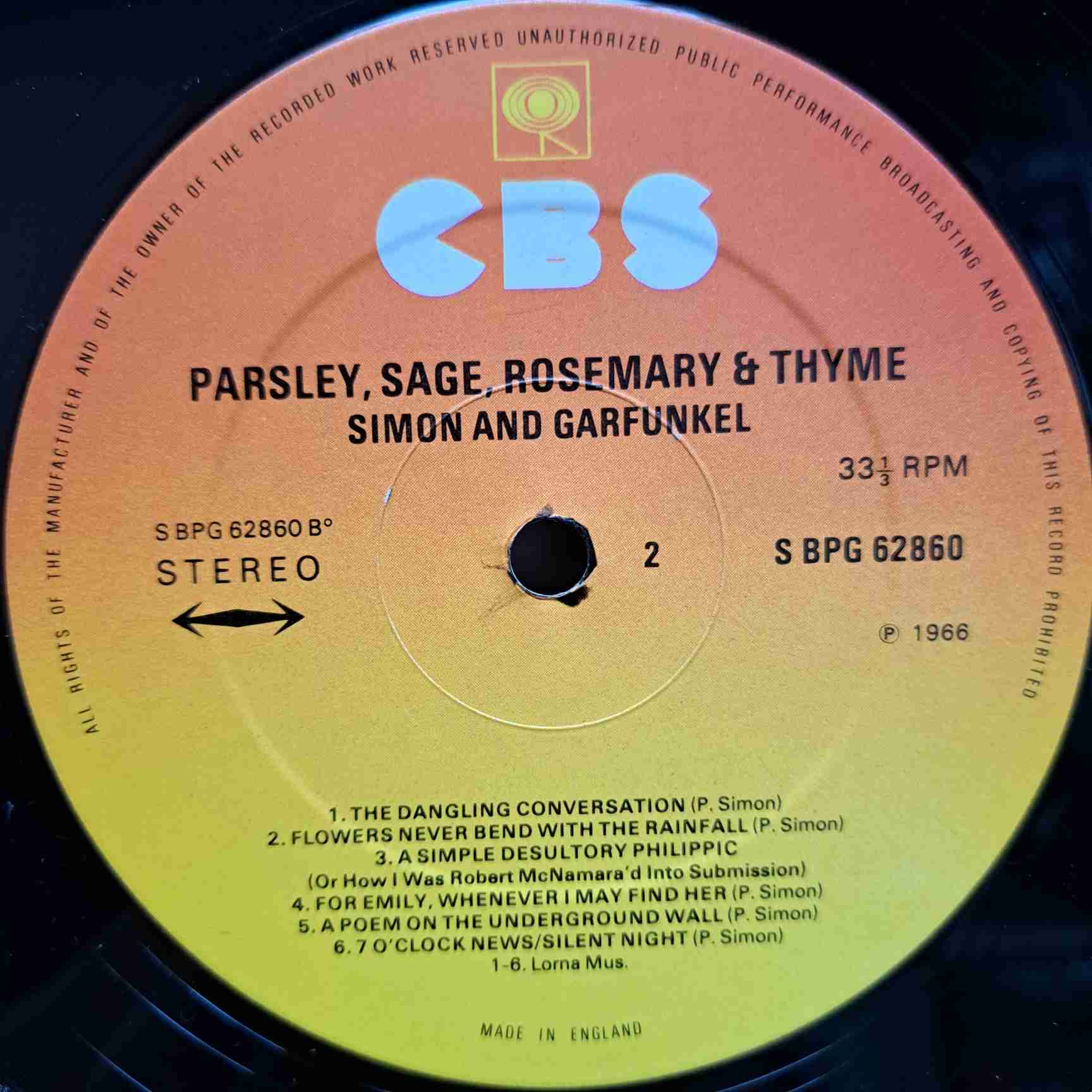 Simon And Garfunkel – Parsley, Sage, Rosemary And Thyme - Disc VINIL LP VG VG+ UK - imagine 2
