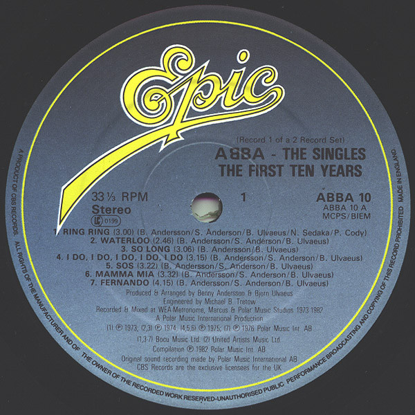 ABBA – The Singles (The First Ten Years) - Disc VINIL 2LP EX - imagine 2