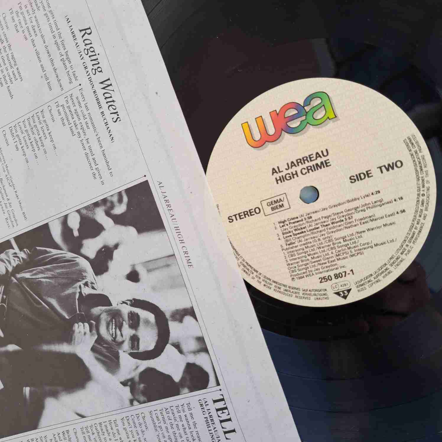 Al Jarreau – High Crime - Disc Vinil LP VG+ - imagine 2